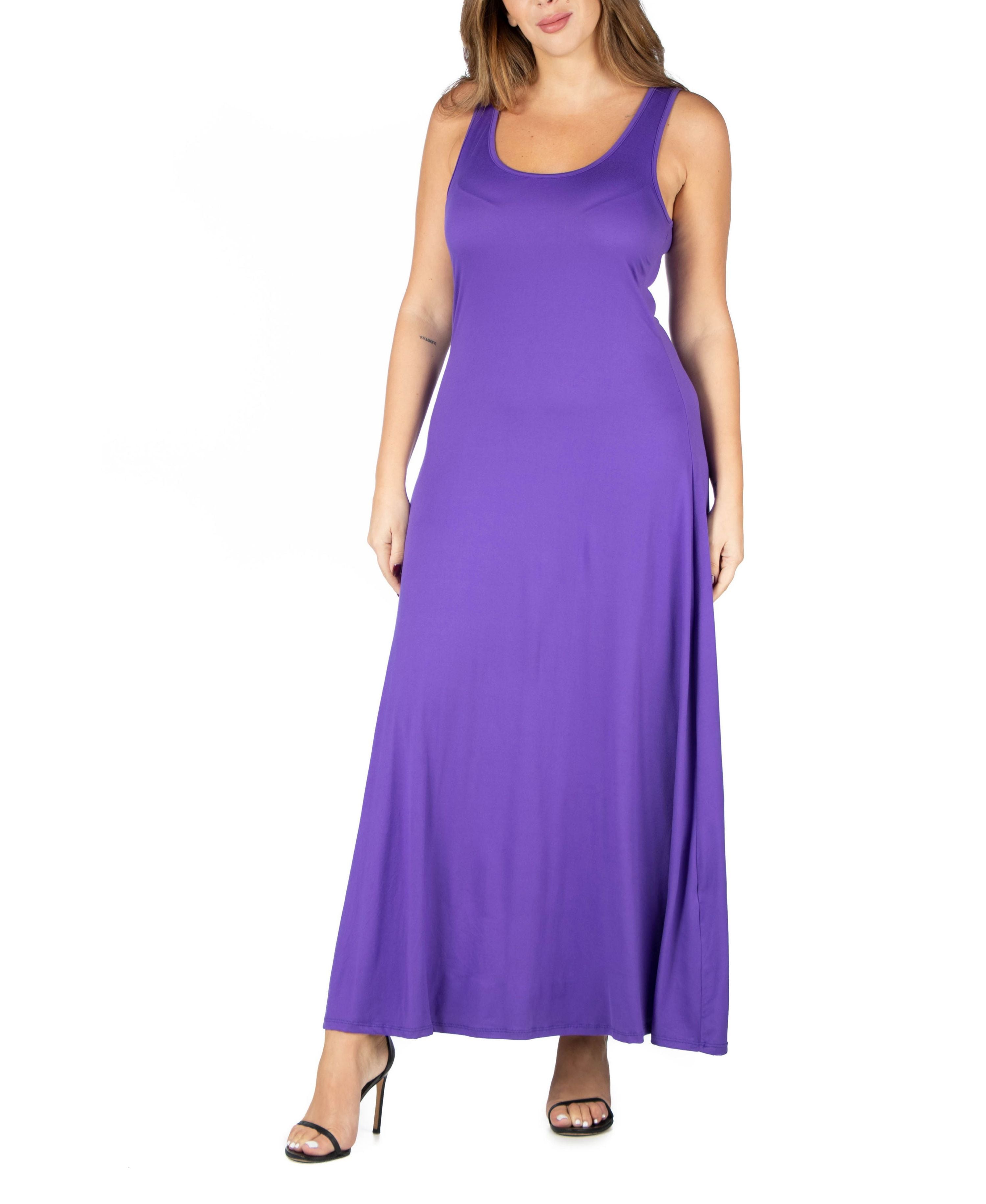 Plus Size Simple A-line Tank Maxi Dress