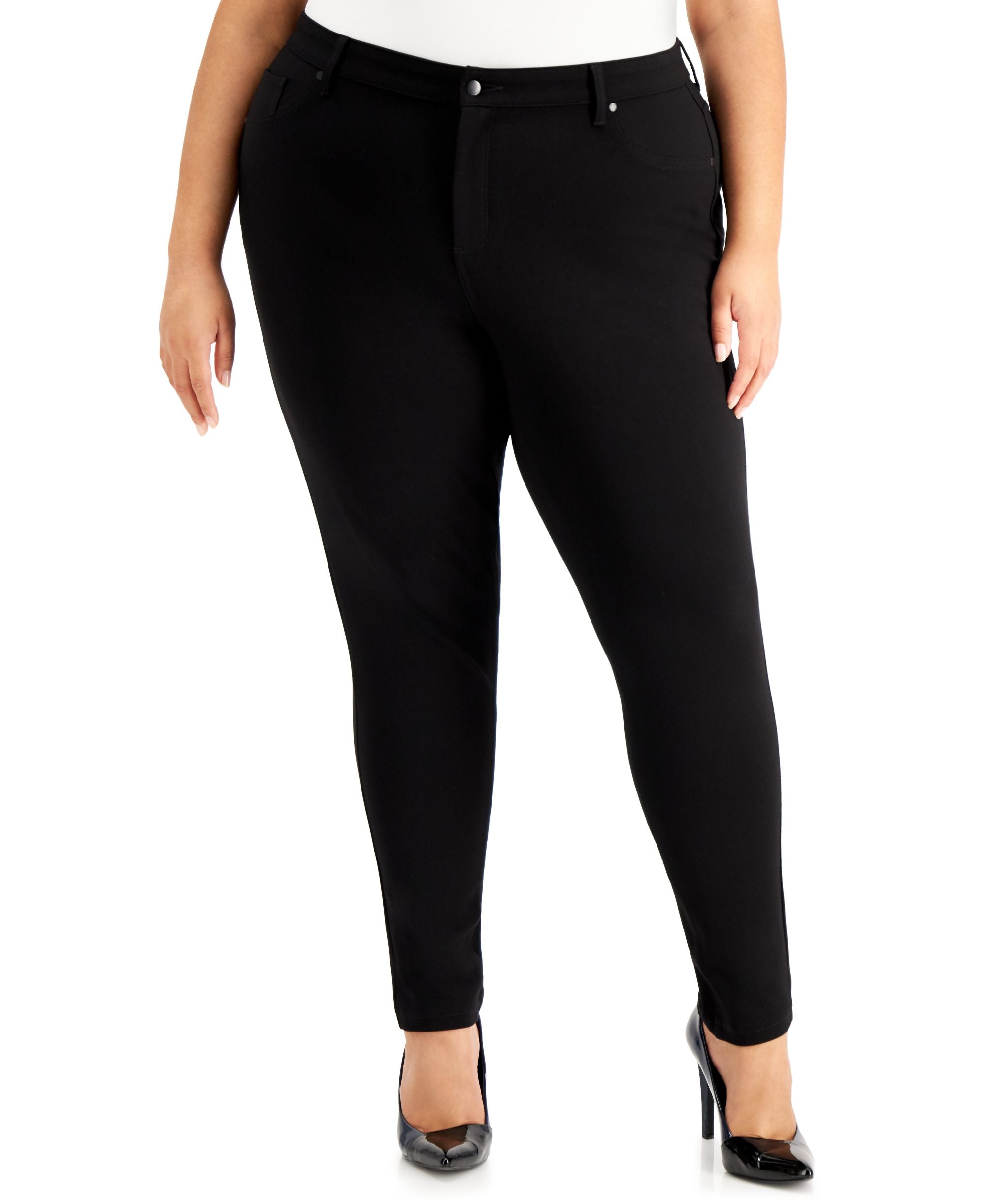 Calvin Klein Plus Size Mid Rise Ponte Pants