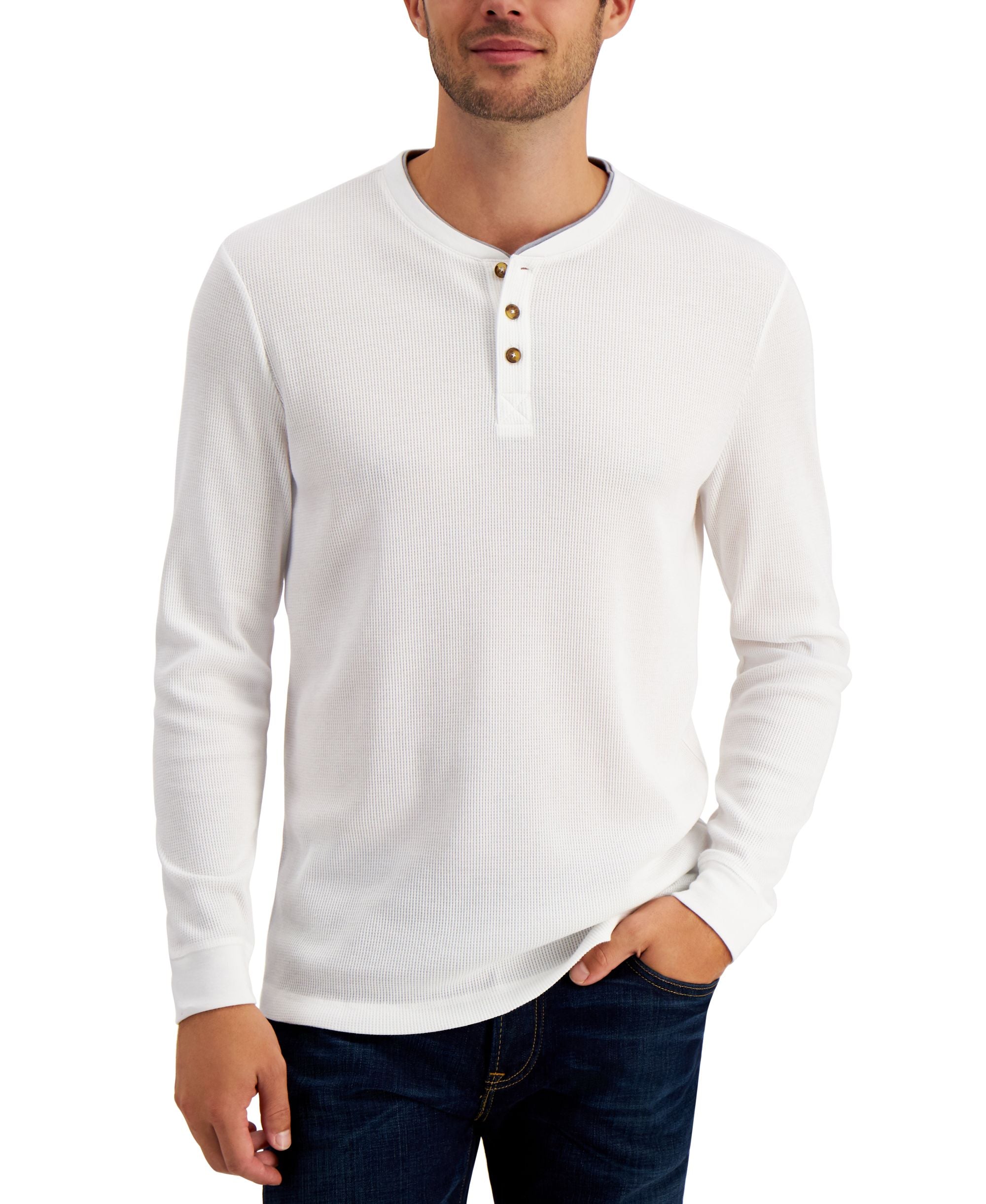 Men's Thermal Henley Shirt