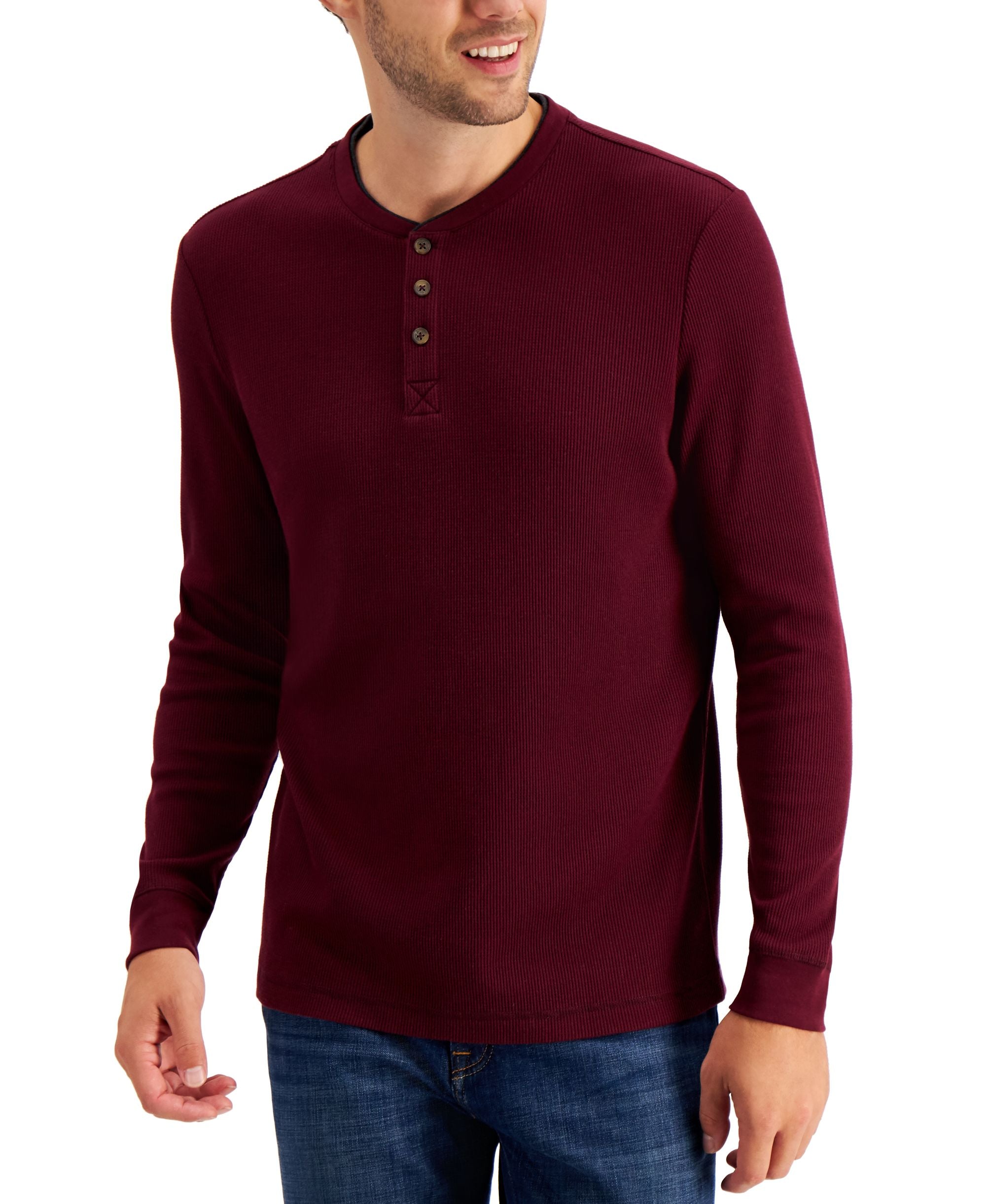 Men's Thermal Henley Shirt