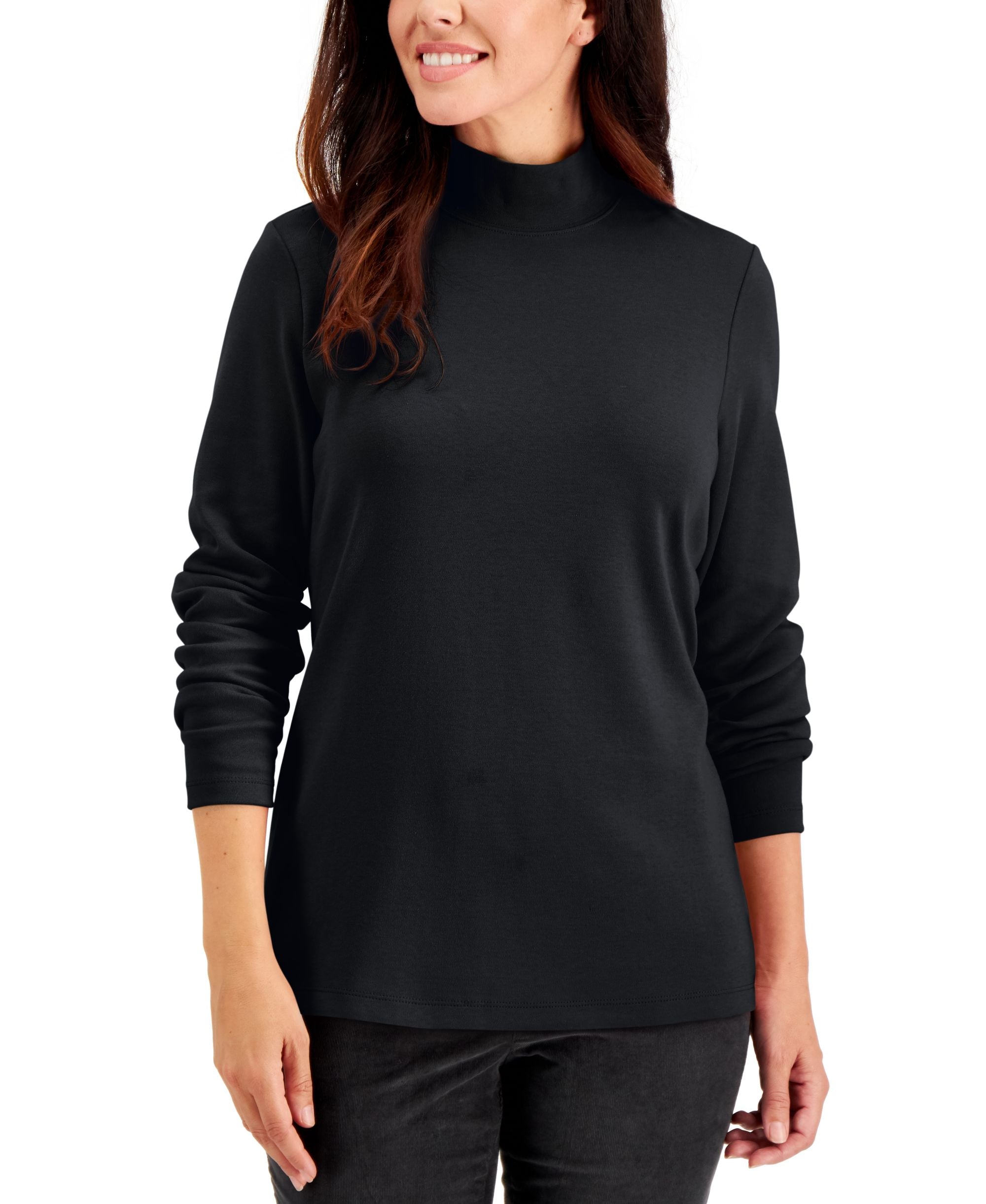 Karen Scott Plus Size Mock Neck Top