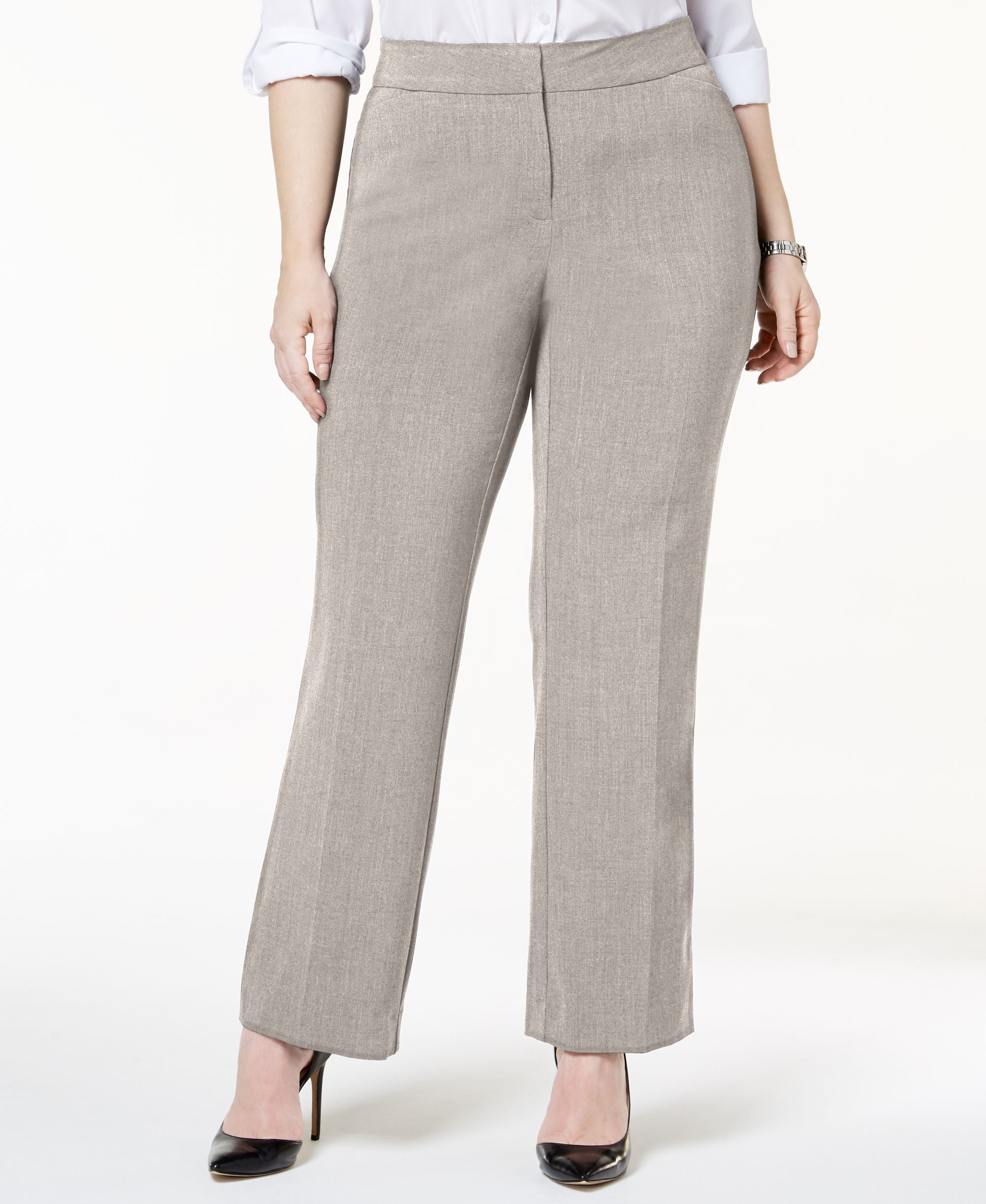 Plus & Petite Plus Size Curvy-Fit Straight-Leg Pants