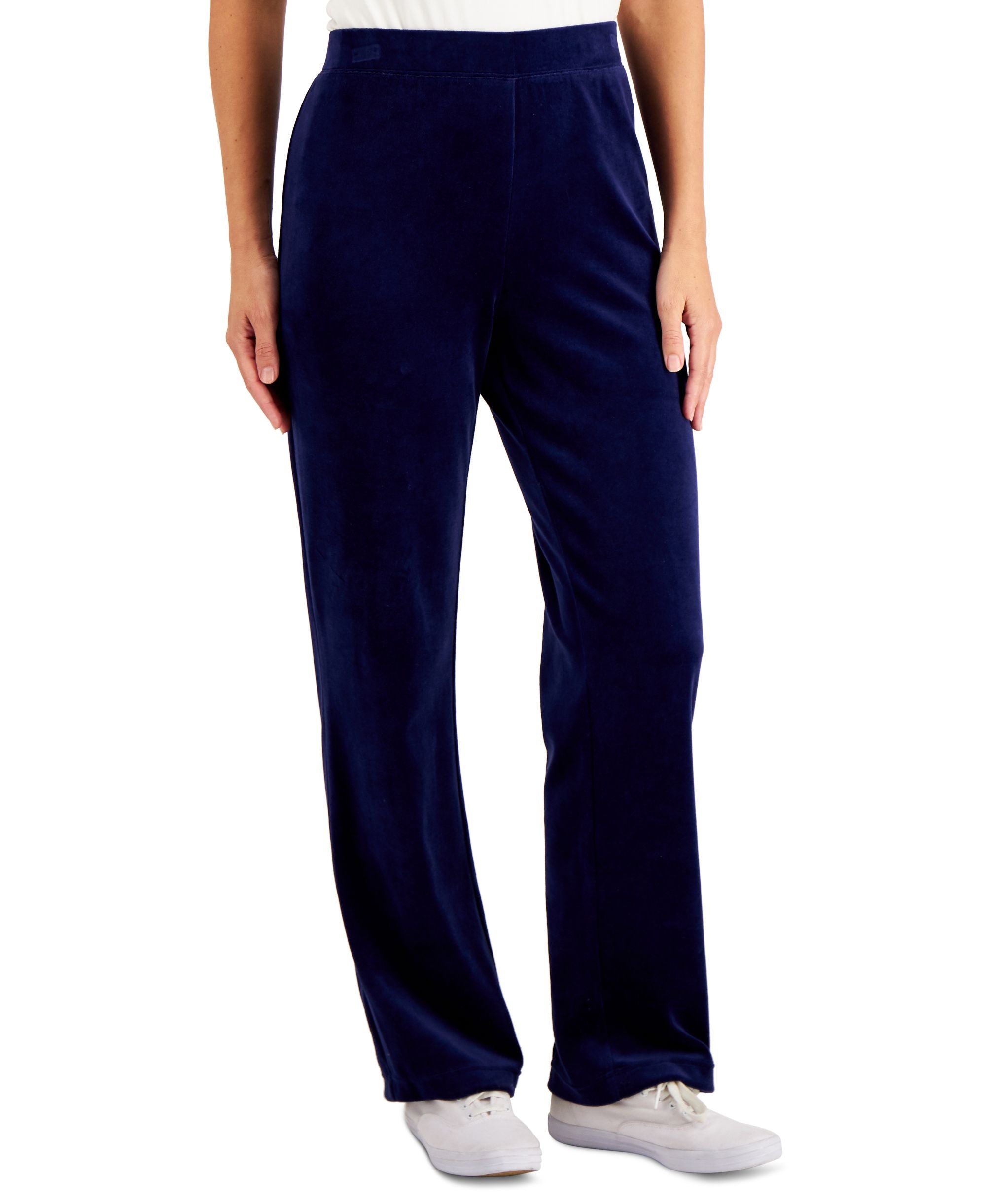 Karen Scott Petite Velour Pants