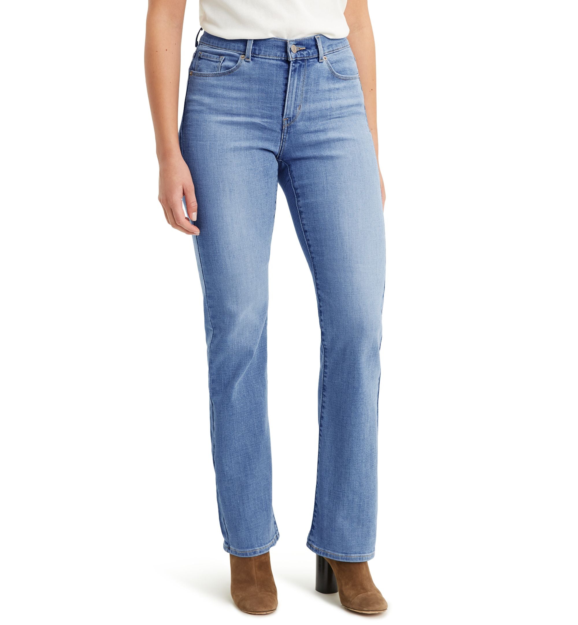 Women's Classic Mid Rise Straight-Leg Jeans