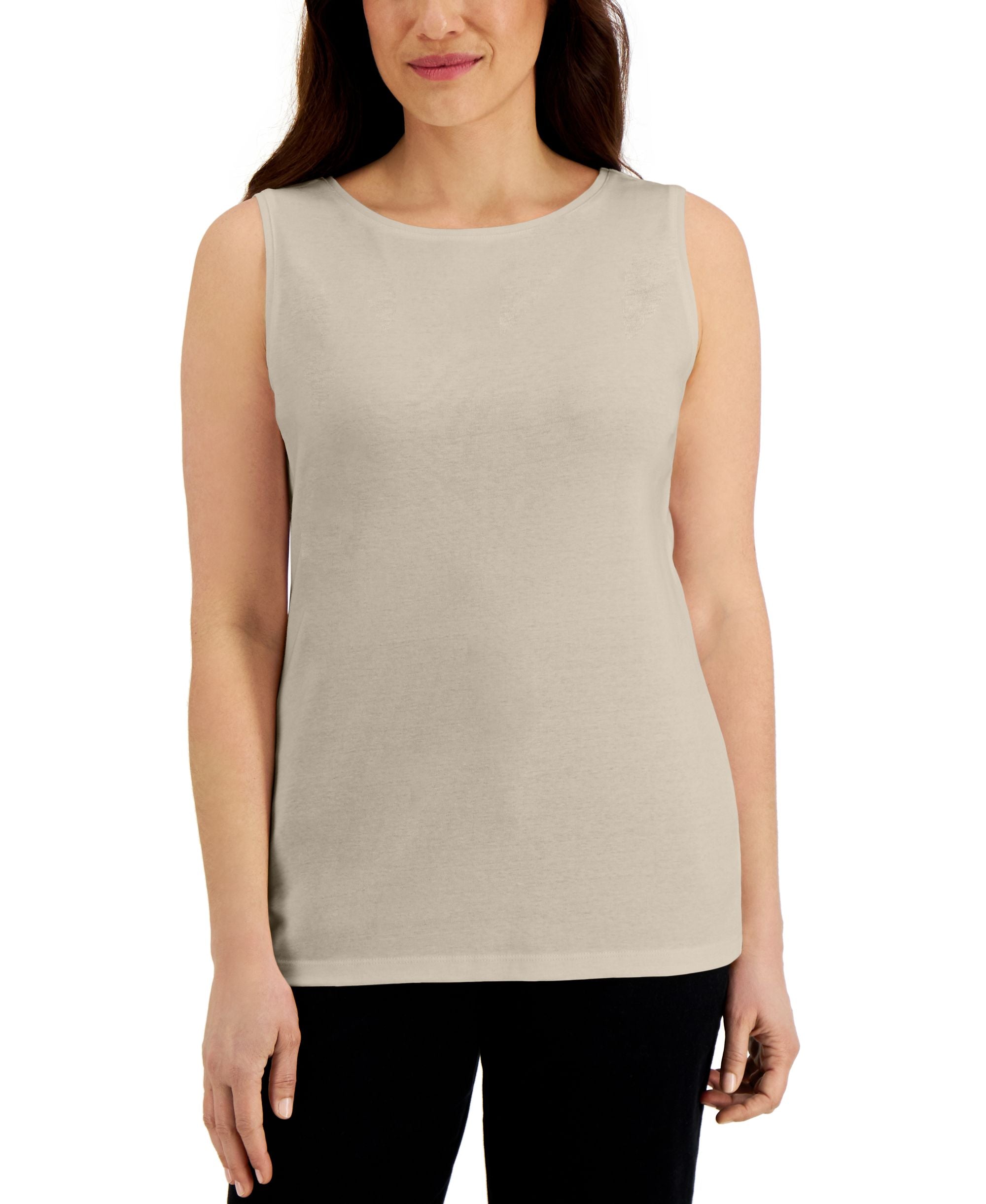 Cotton Scoop-Neck Top