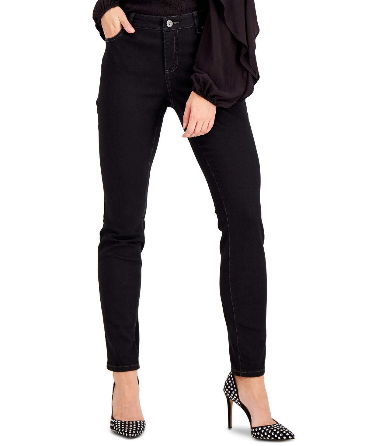 Petite Mid Rise Skinny Jeans