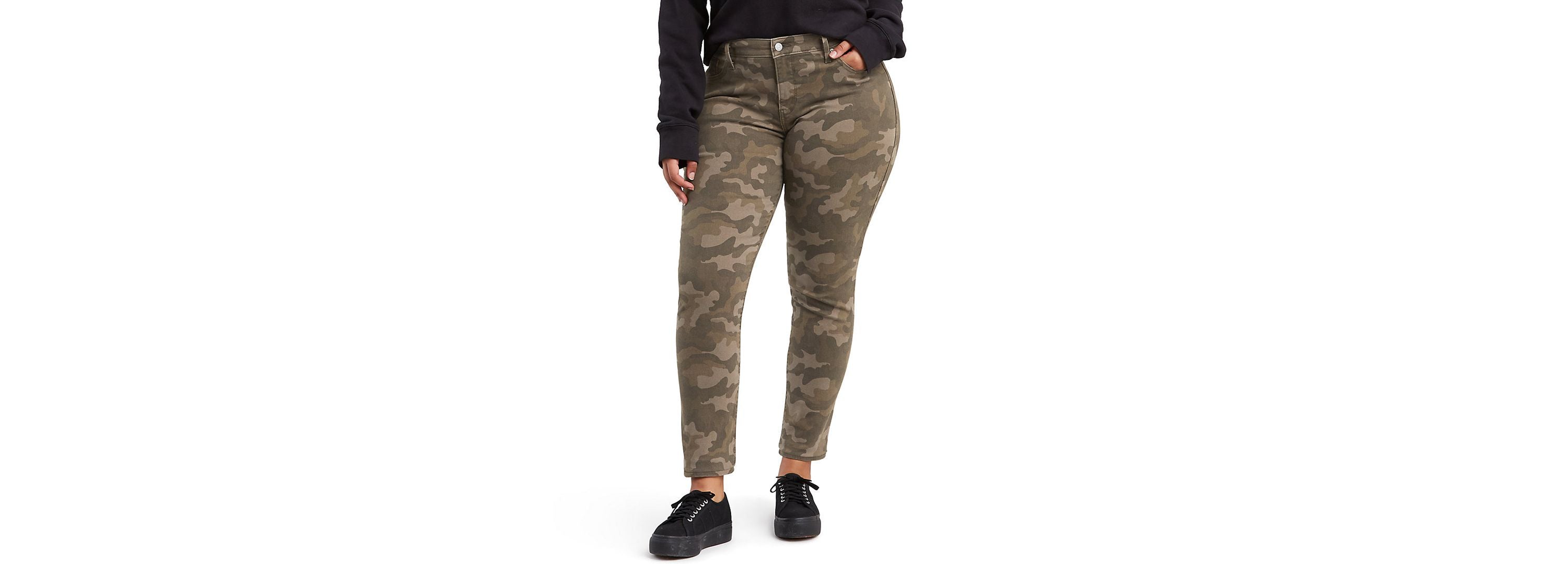 Trendy Plus Size 311 Camo-Print Shaping Skinny Jeans