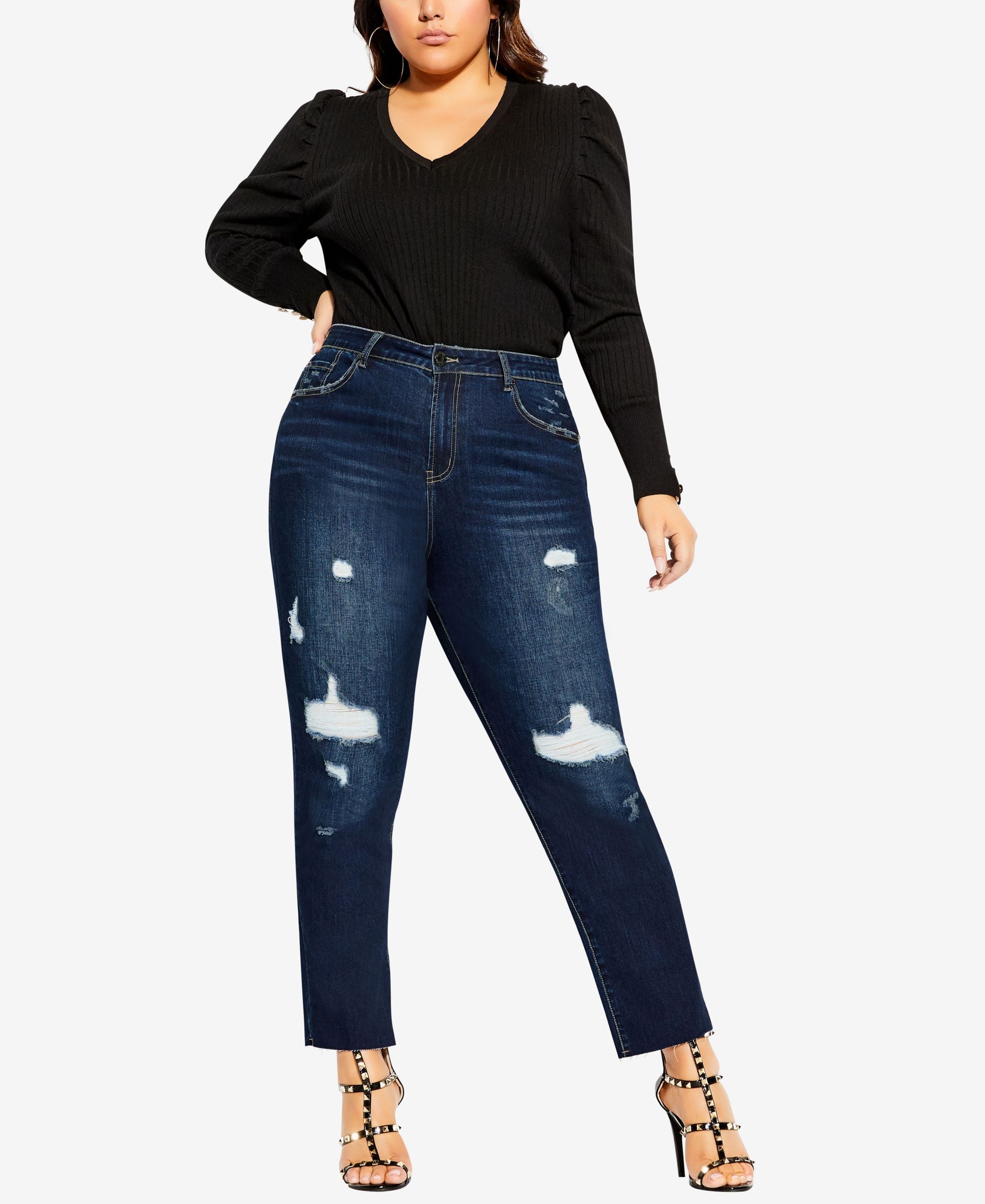 City Chic Womens Trendy Plus Size Harley So Jaded Skinny Jean