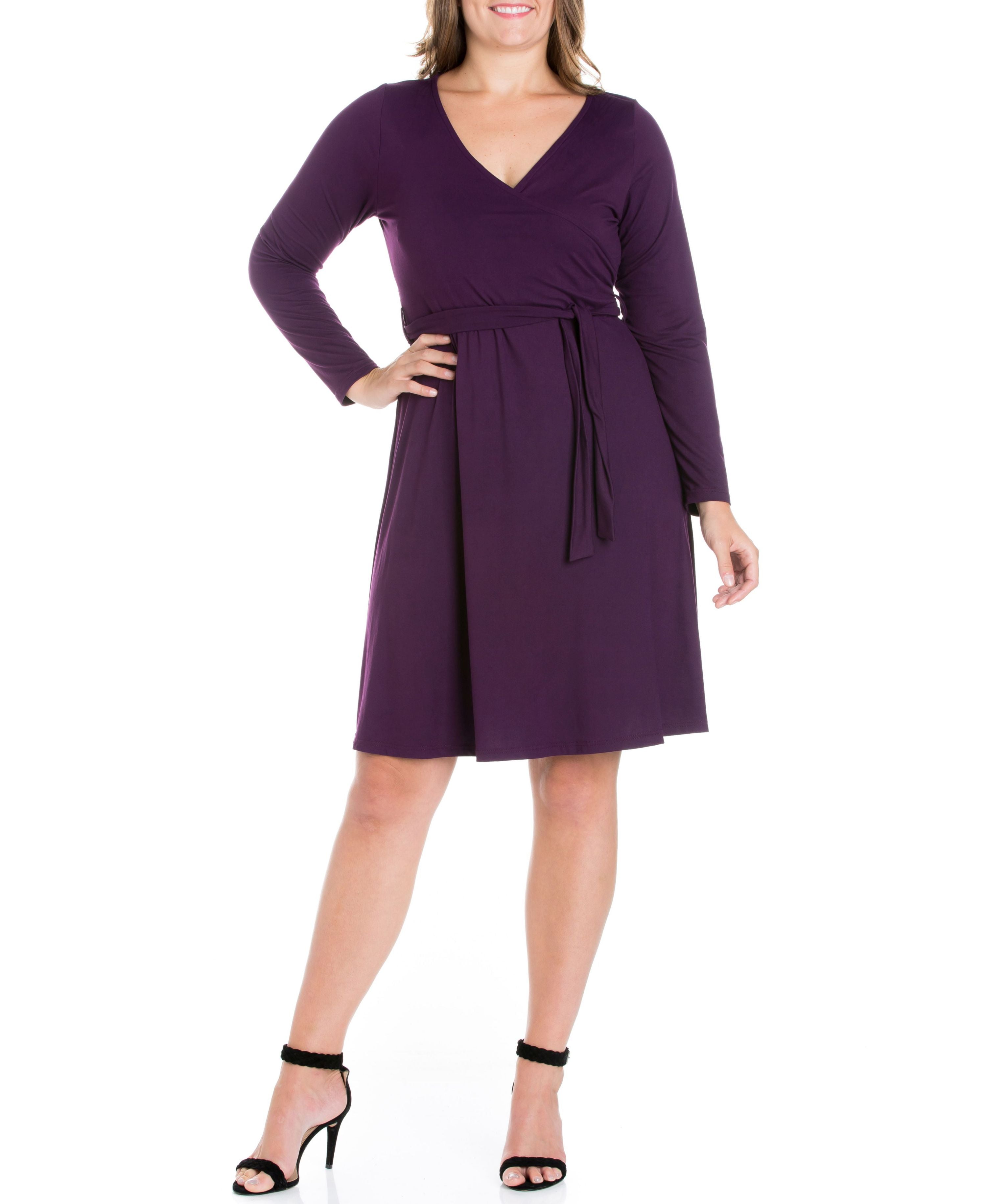 Women's Plus Size Classic Belted Dress