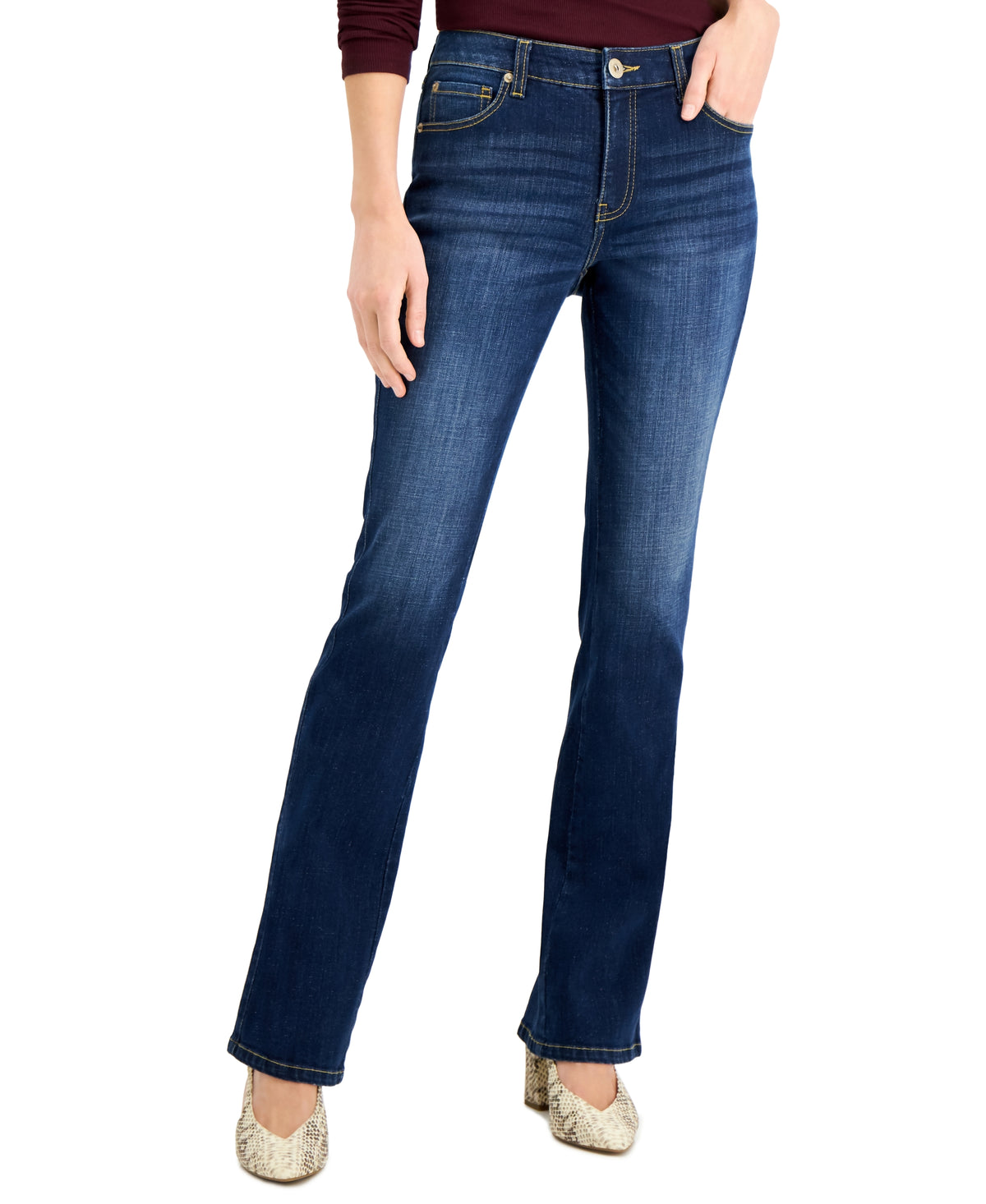 Petite Mid Rise Bootcut Jeans
