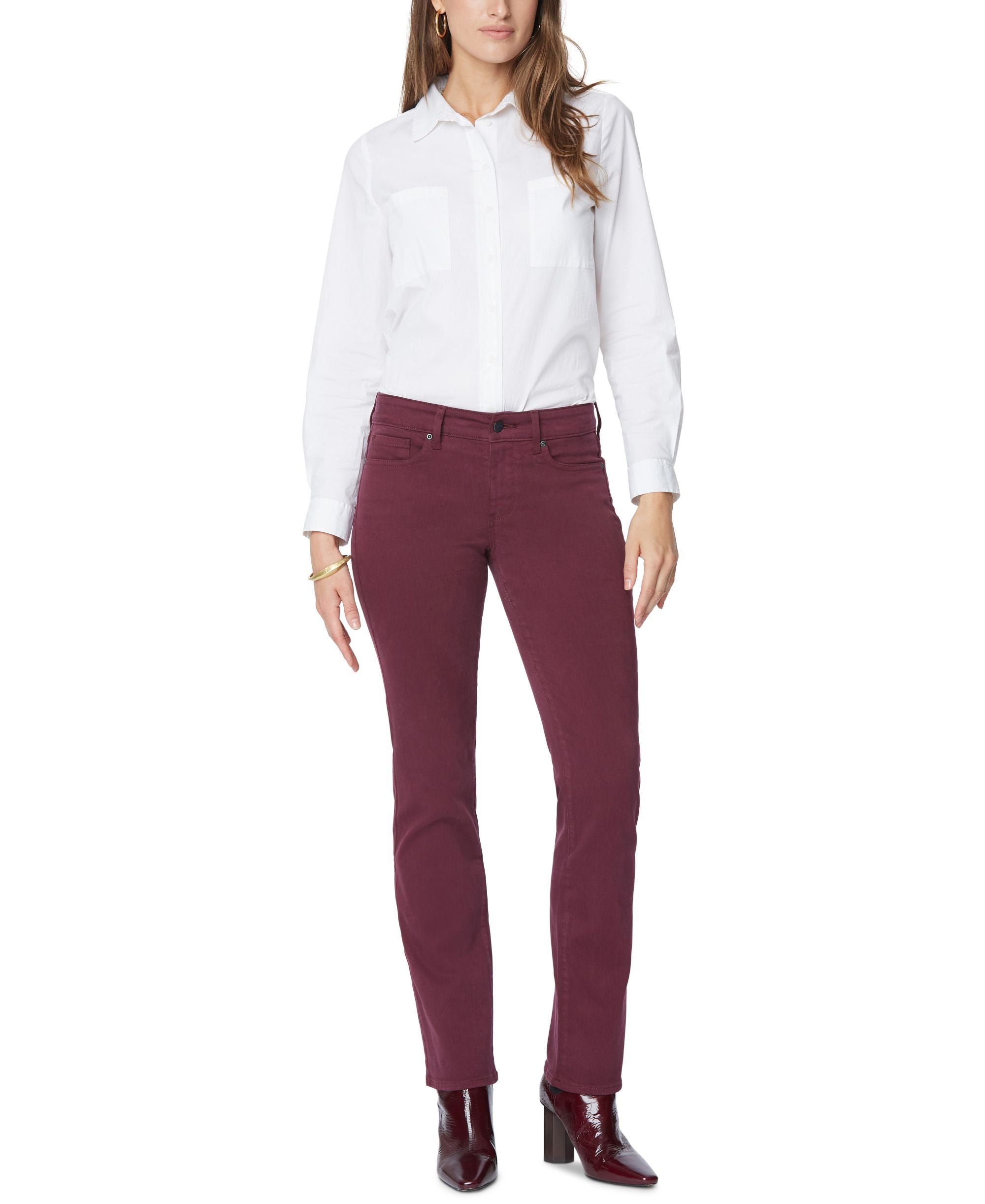 Nydj Petite Marilyn Straight Leg Tummy Control Jeans