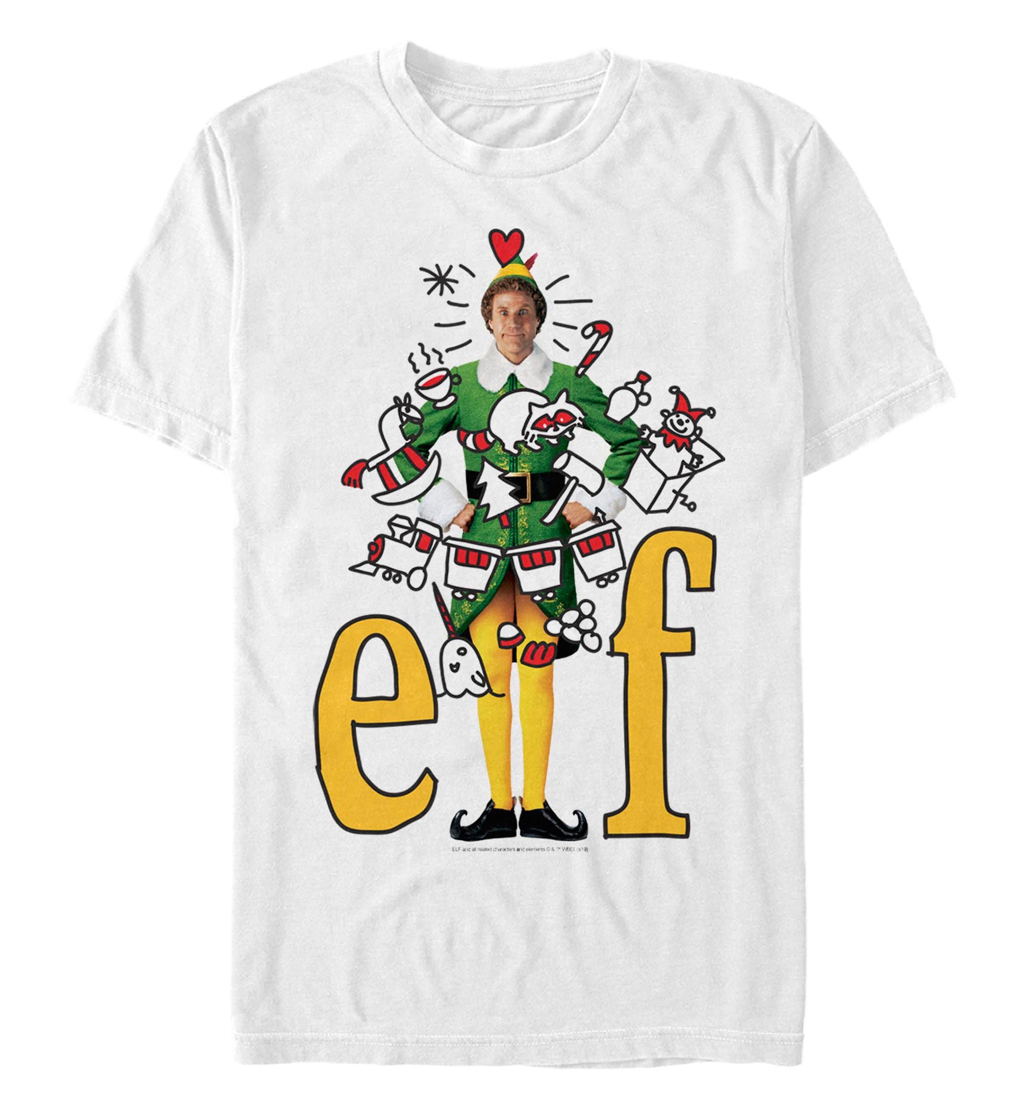 Men's Elf Doodles Short Sleeve T-shirt