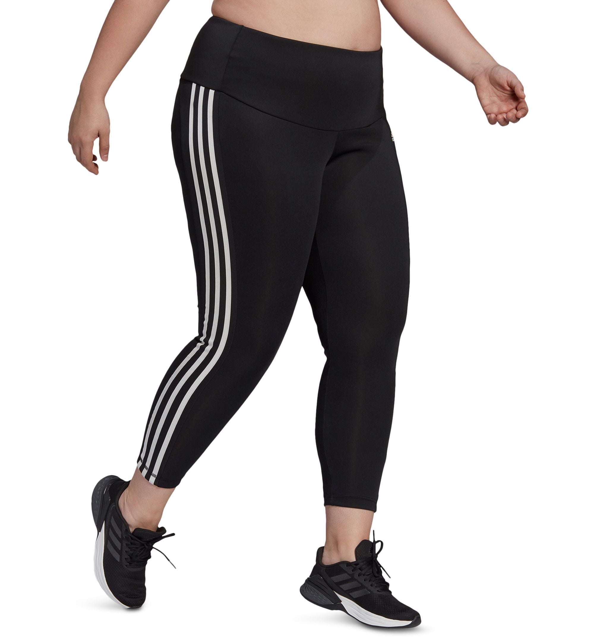 Plus-Size Designed 2 Move High-Rise 3-Stripes 7/8 Sport Tights
