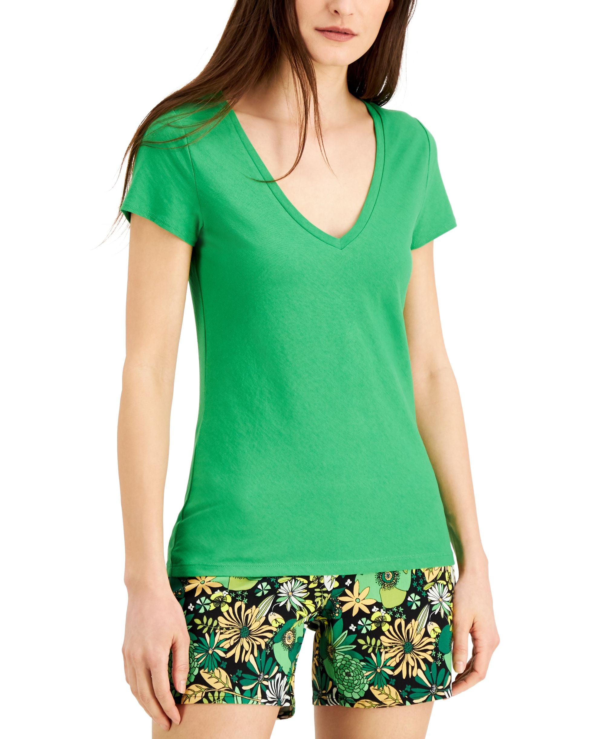 INC International Concepts Cotton V Neck T-Shirt