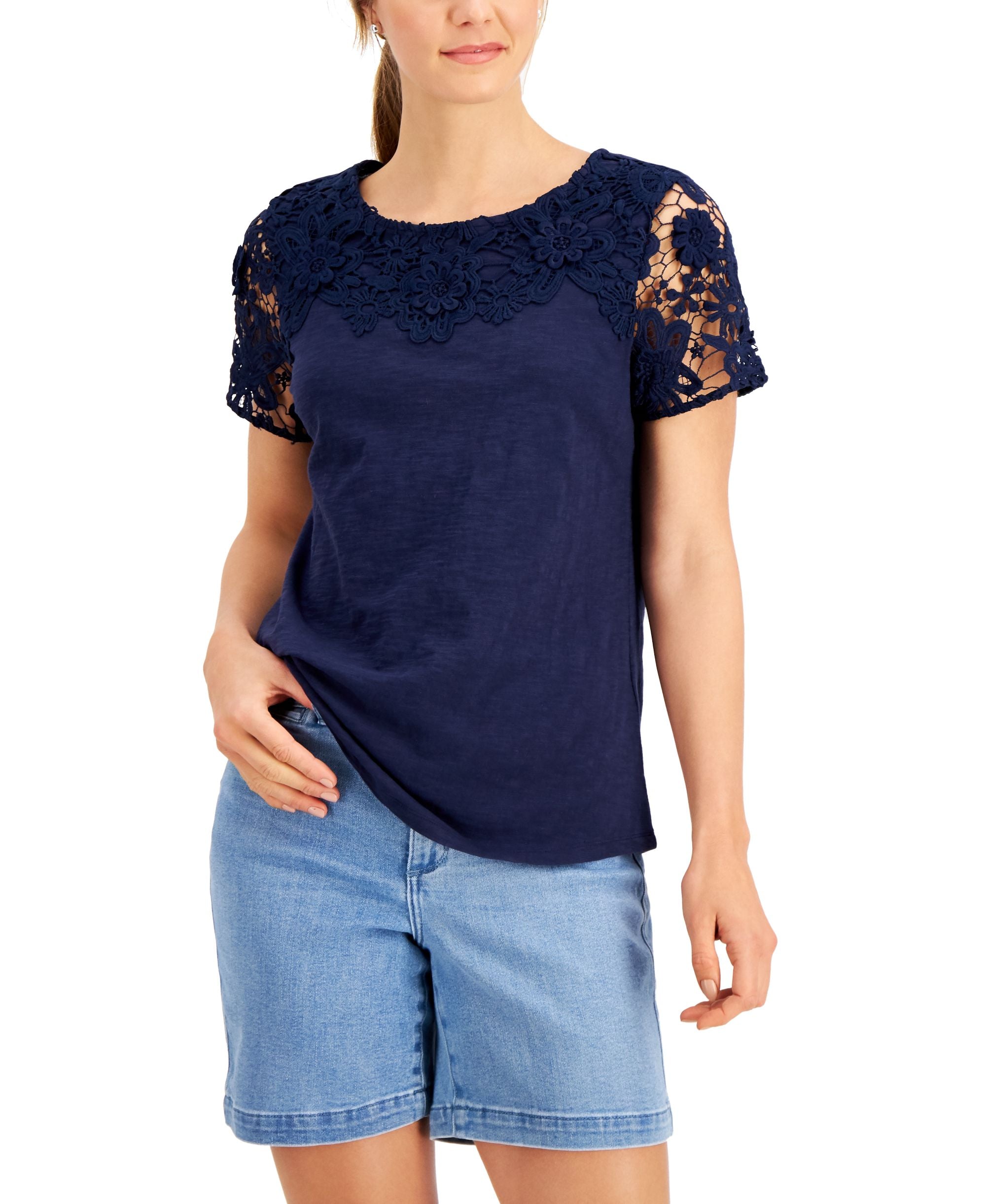 Charter Club Embroidered T-Shirt