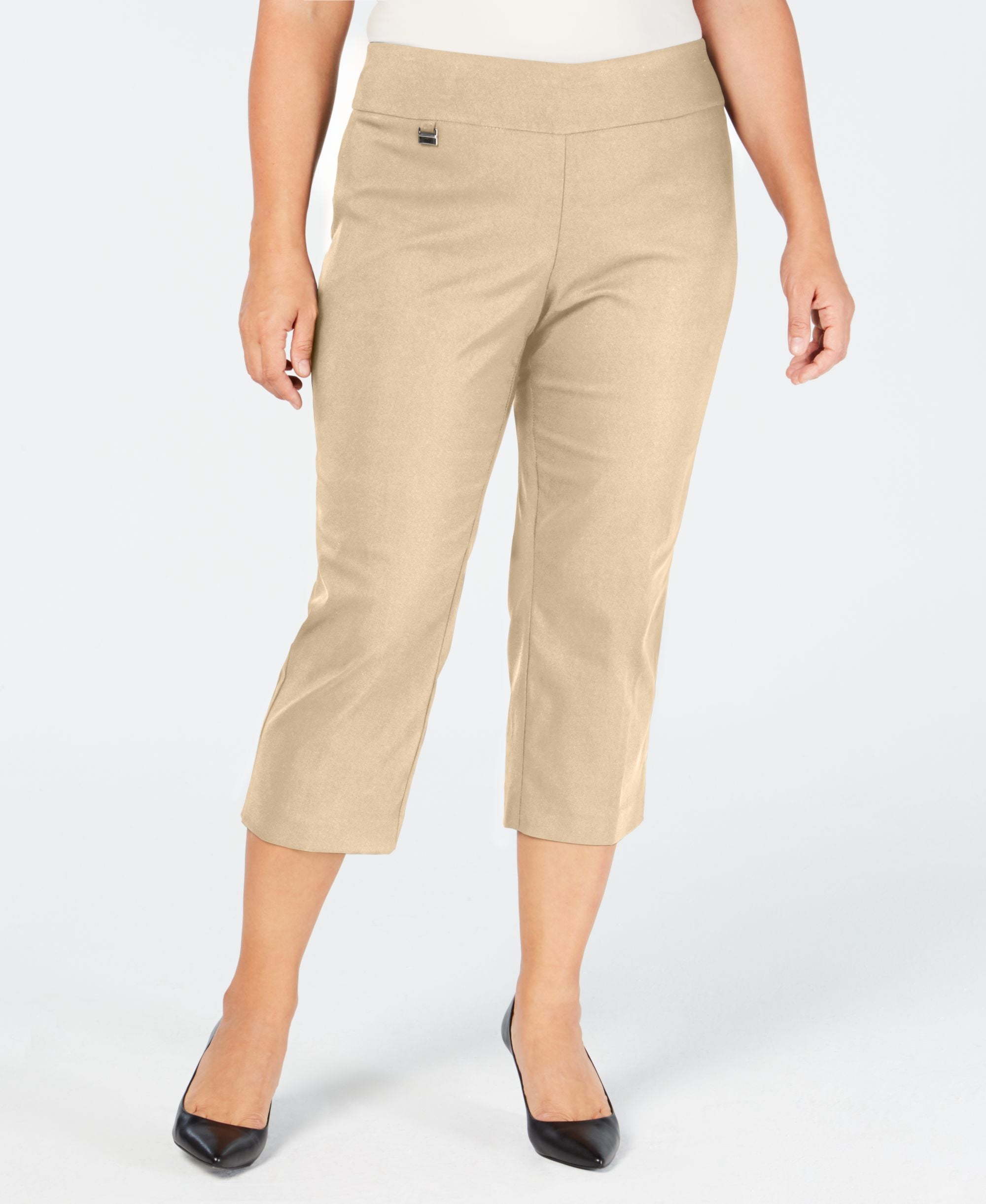 Plus Size Tummy-Control Capri Pants