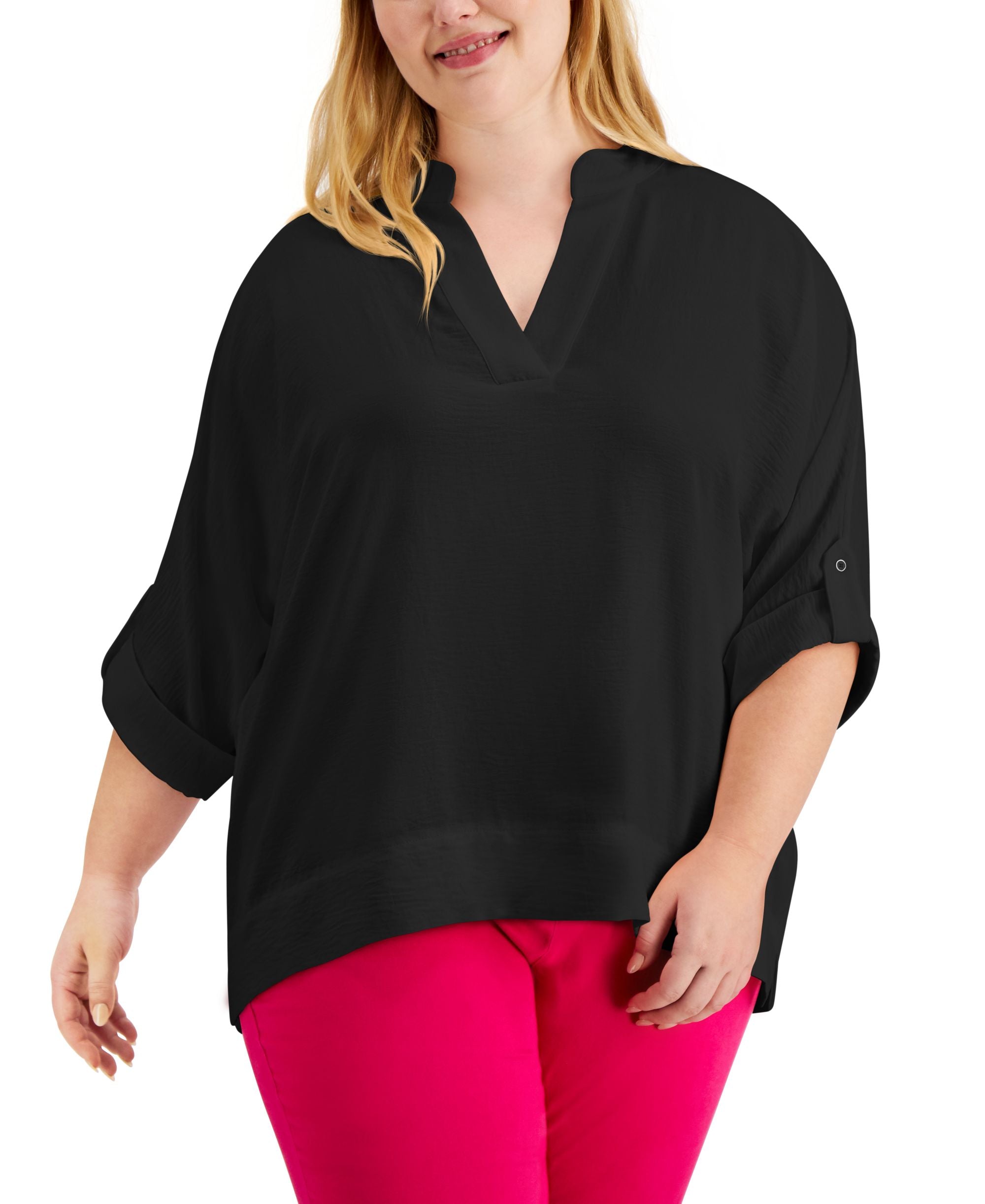 Calvin Klein Plus Size 3/4 Sleeve Top