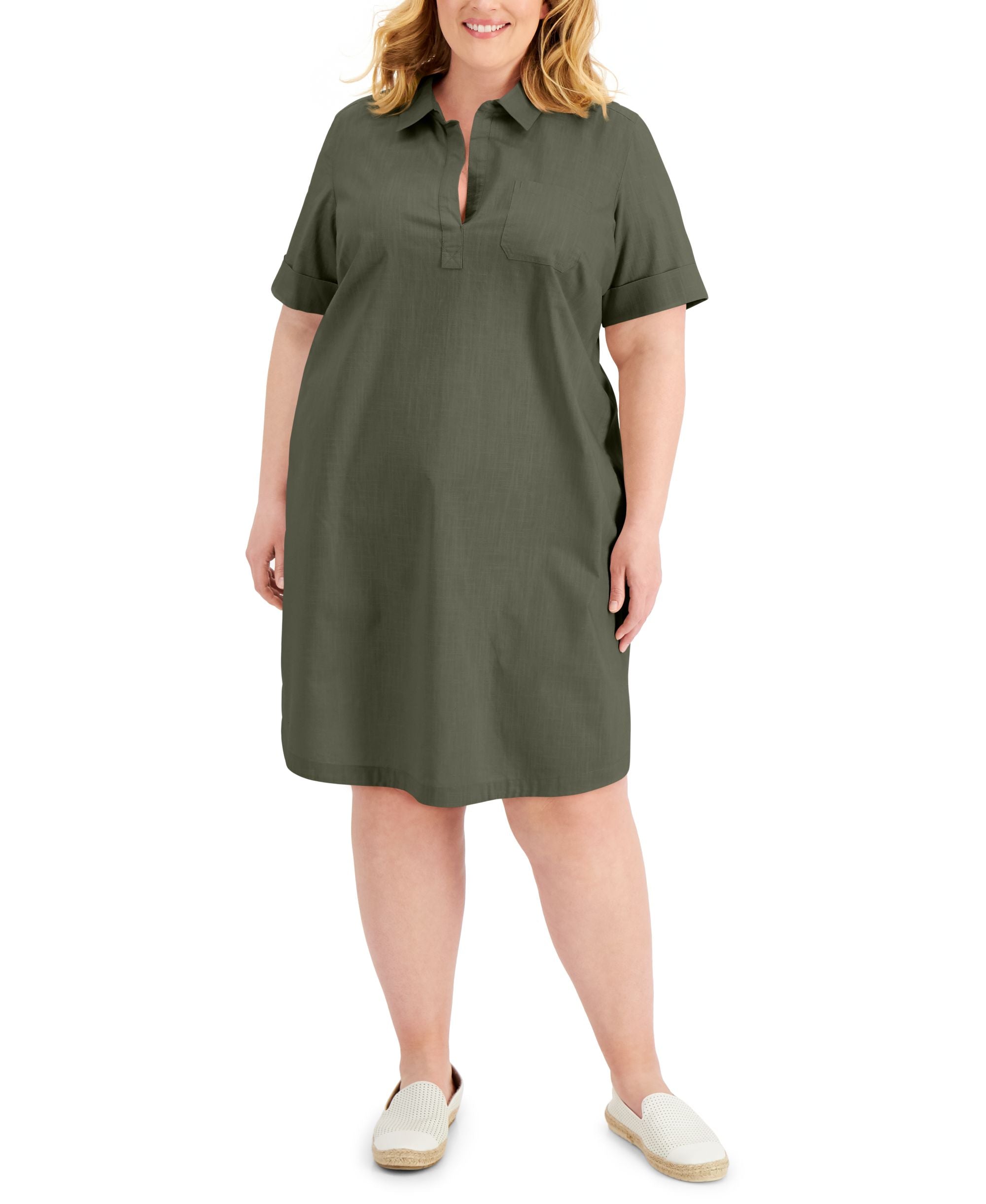 Karen Scott Plus Size Cotton Dress