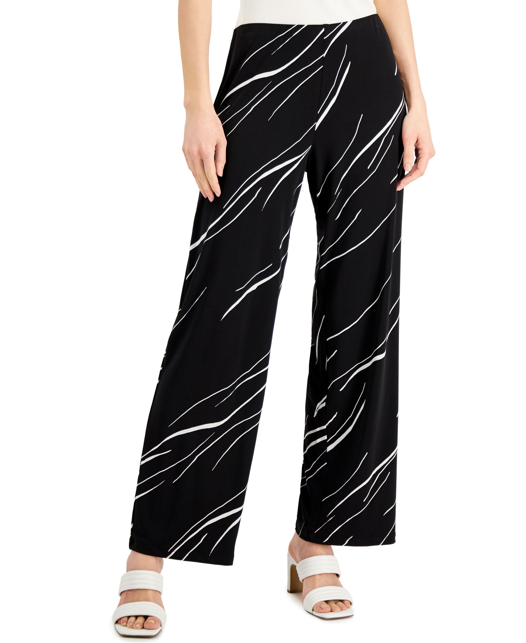 Alfani Petite Knit Wide Leg Pant