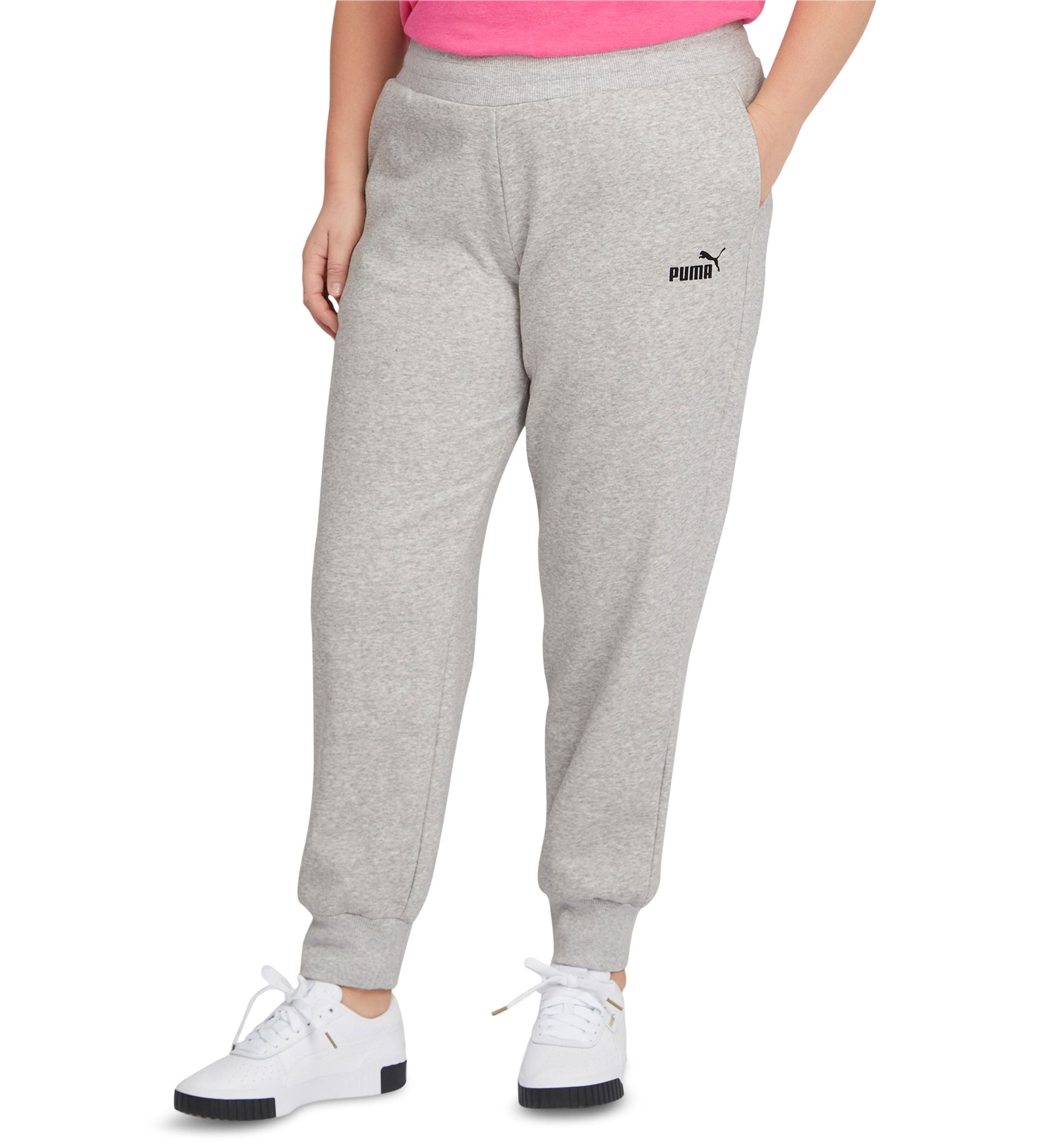 Puma Solid Plus Size Fleece Jogger Pants