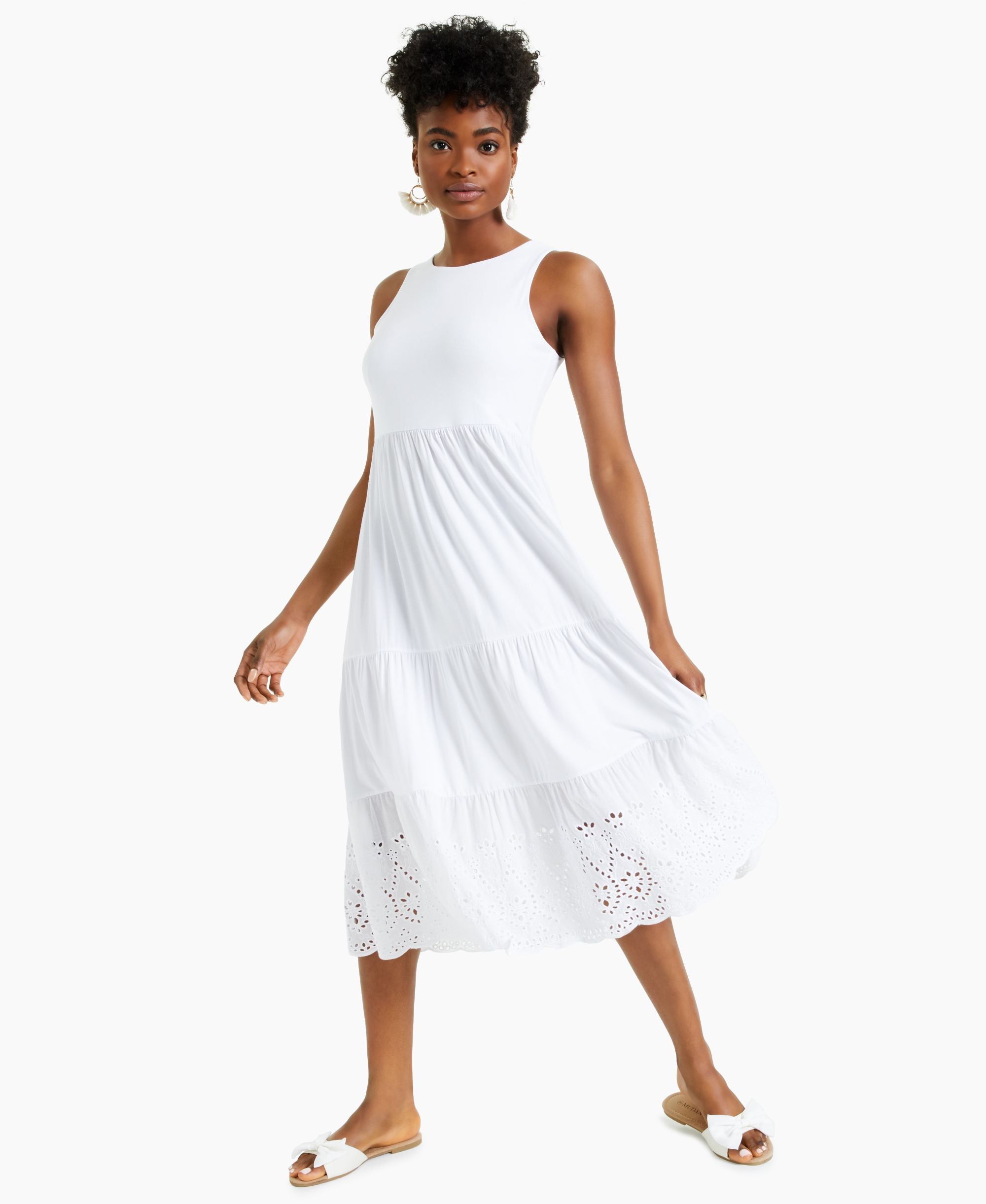 Charter Club Petite Sleeveless Scoop-Neck Dress