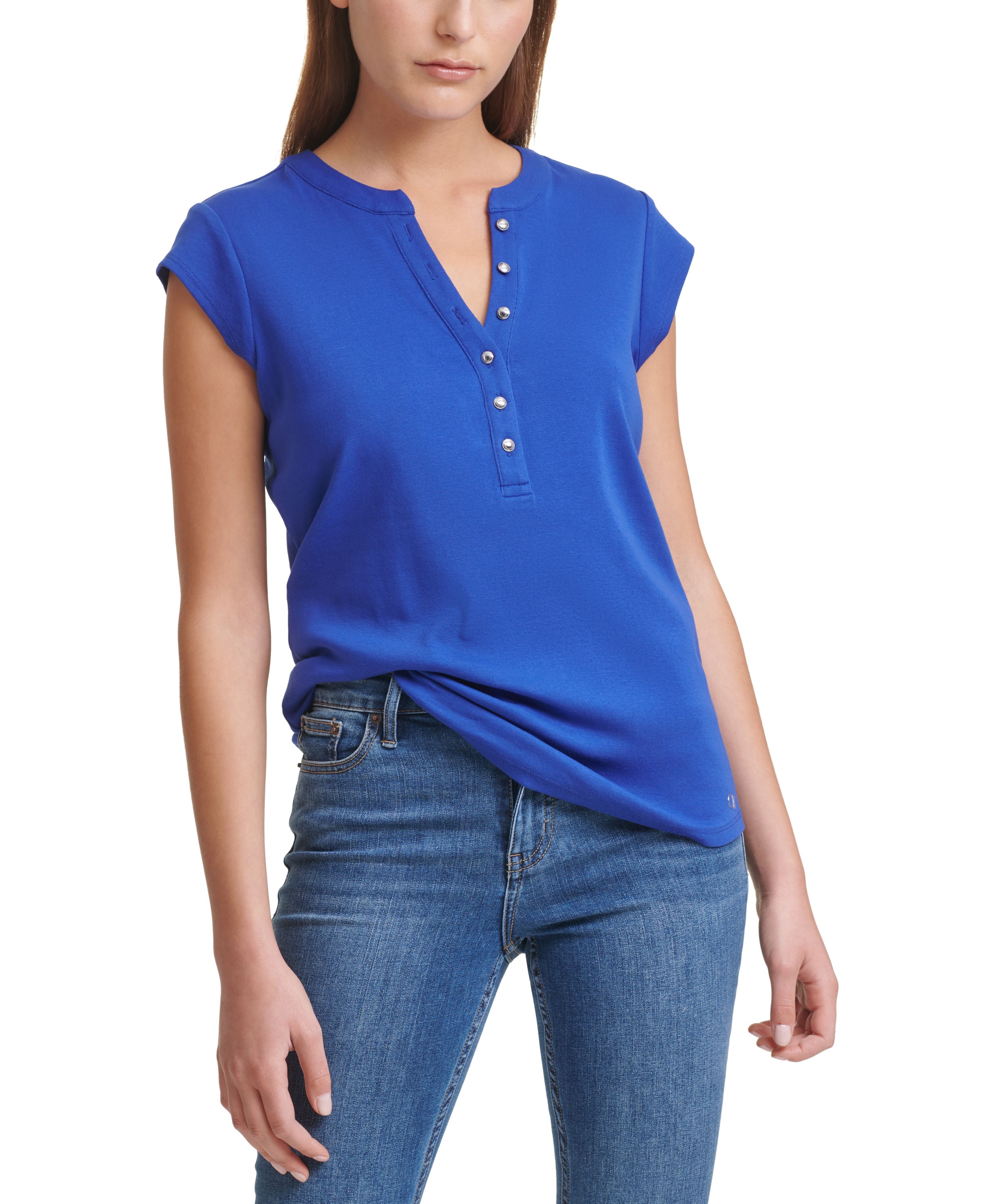 Cap Sleeve Henley