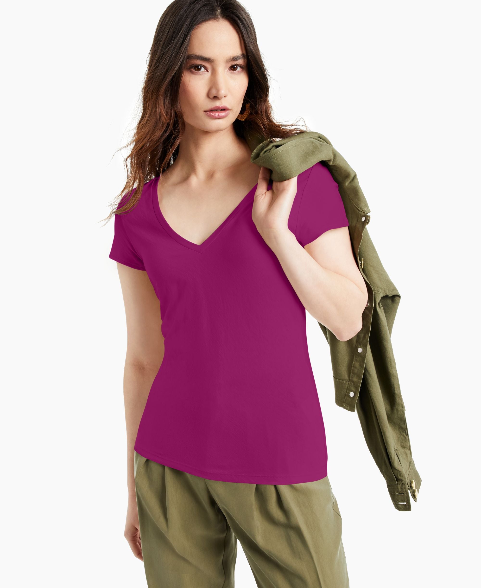 International Concepts Womens V Neck T-Shirt