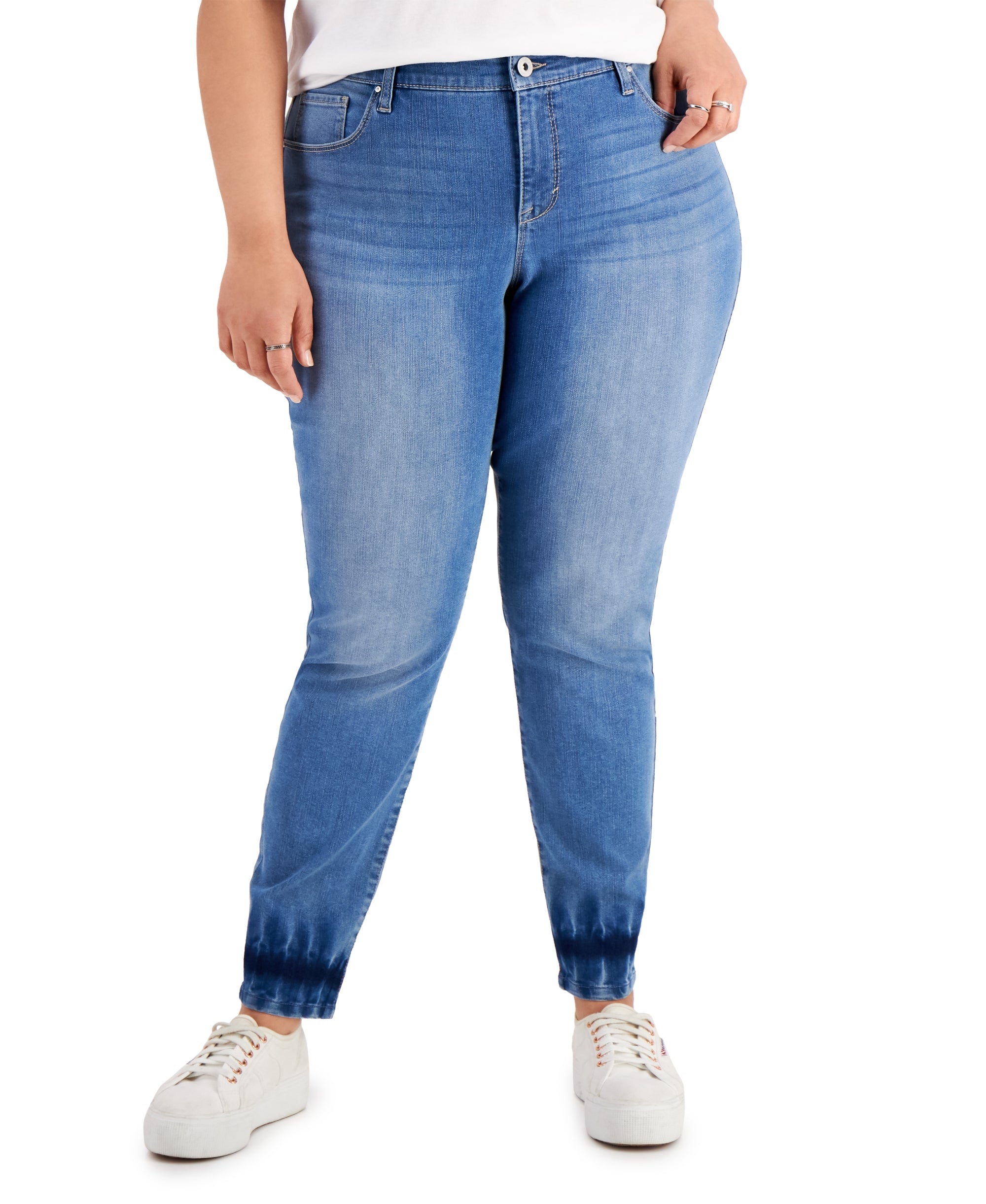 Style & Co Plus Size Mid Rise Curvy Skinny Jeans