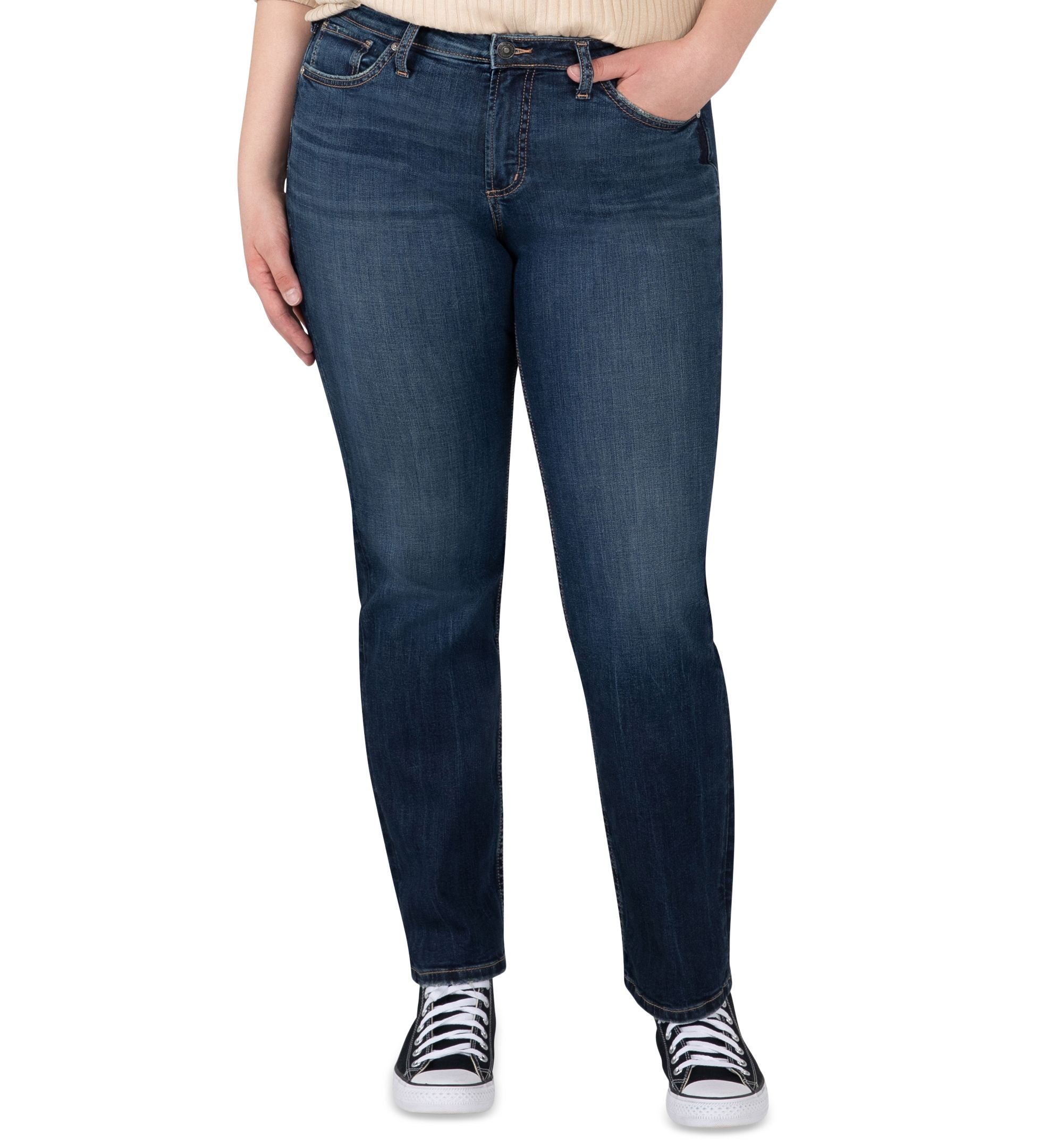 Silver Jeans Co. Plus Size Most Wanted Straight Leg Jeans