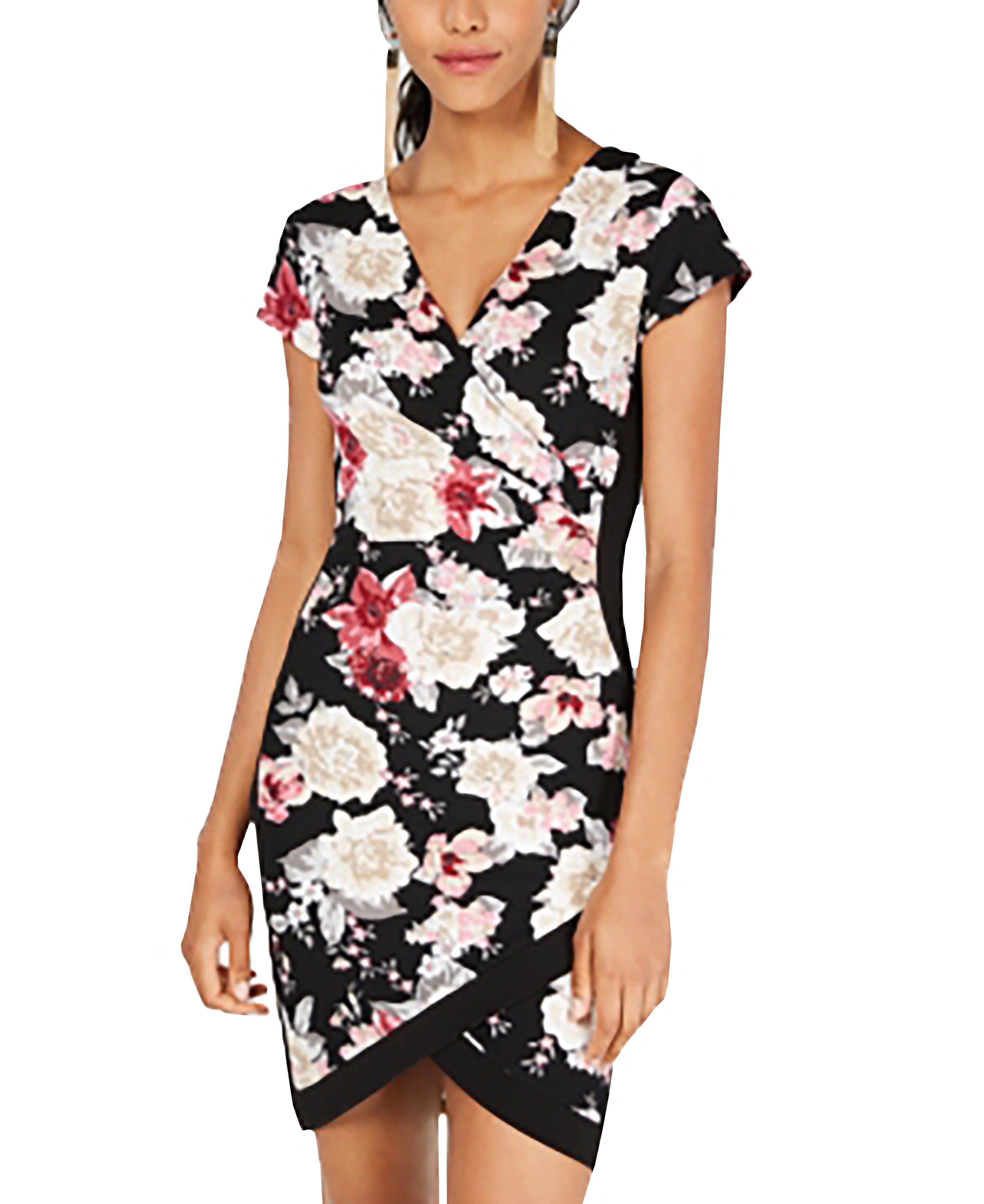 Almost Famous Juniors Framed Wrap Dress
