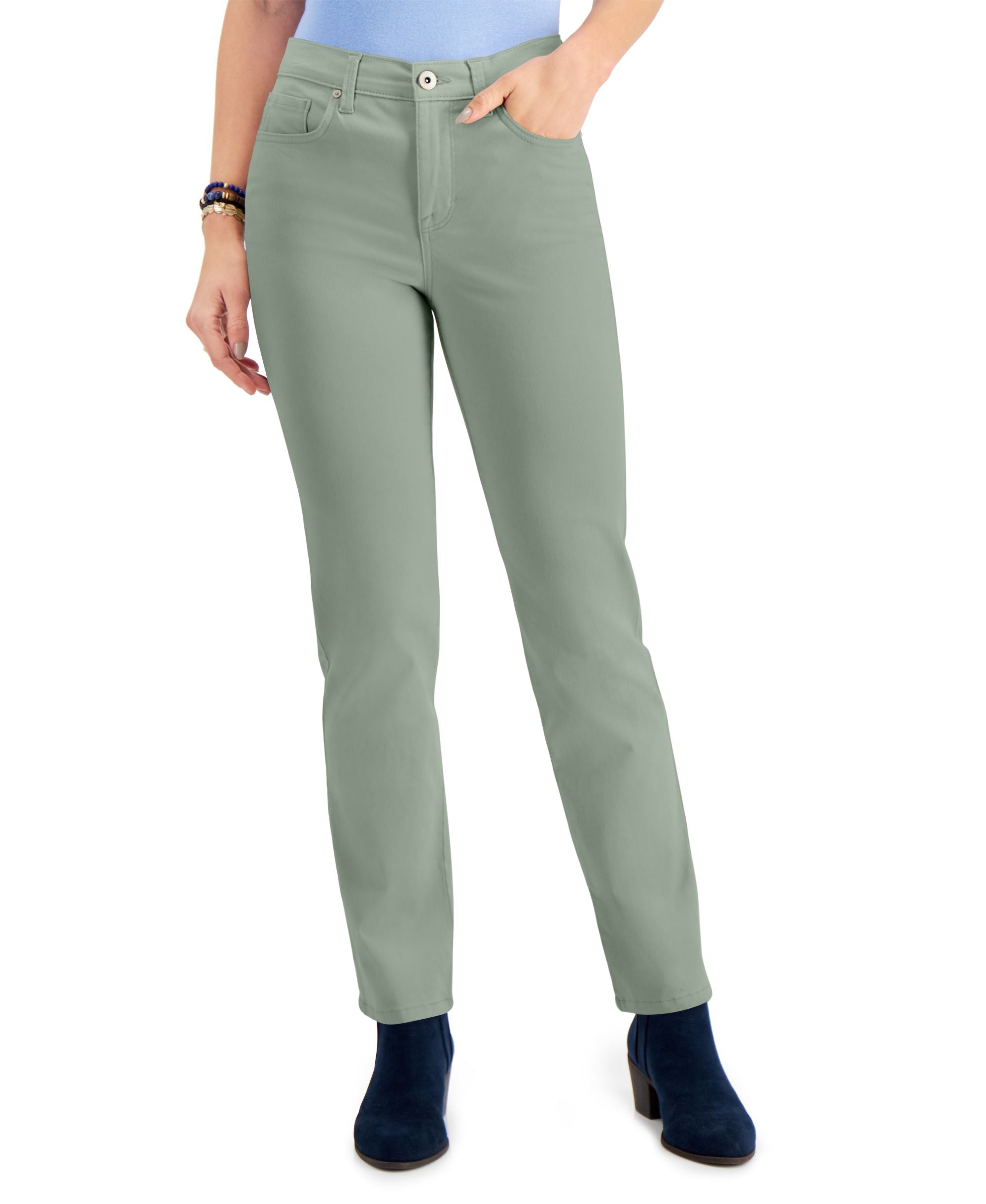 Style & Co High Rise Natural Straight Leg Jeans