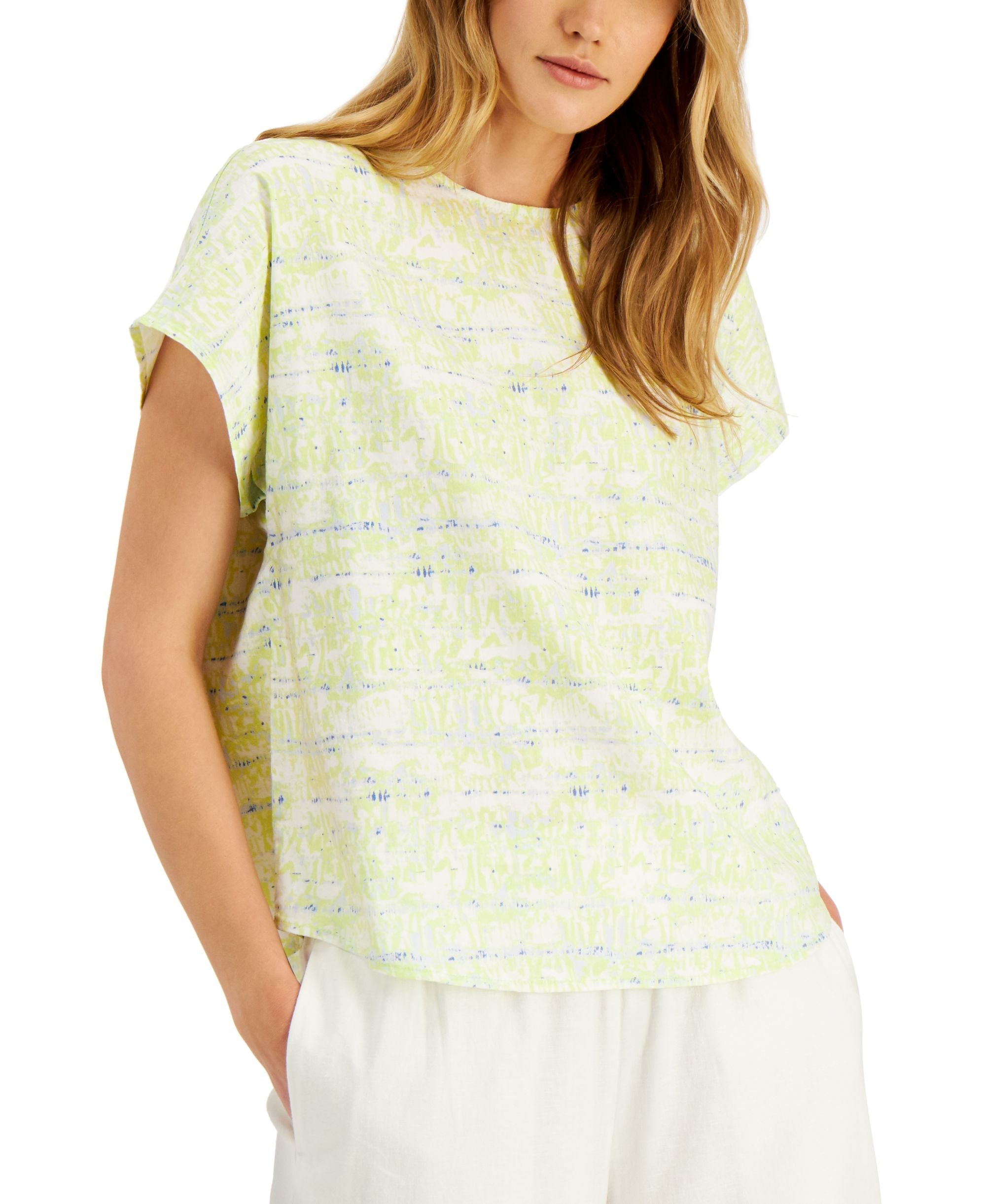 Alfani Petite Printed Blouse