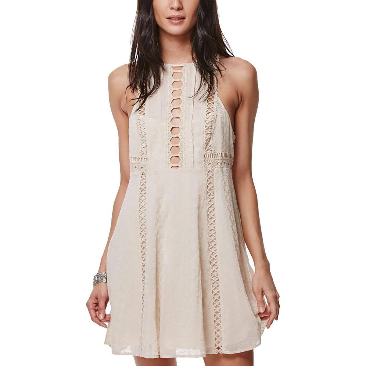 Women's Free People Wherever You Go Minidress Ivory 0