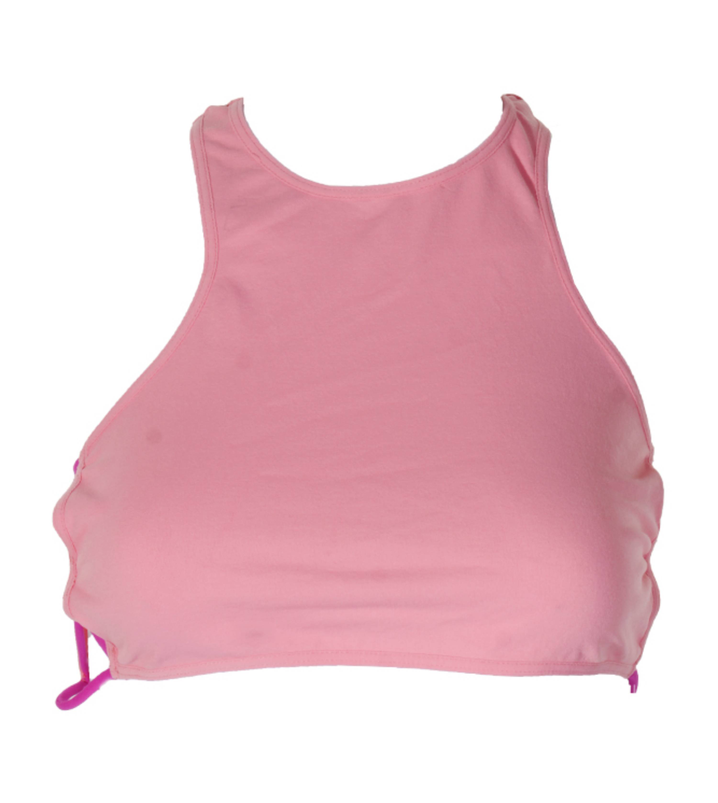 Free People  Women's  Side Cross Bralette Sports Bra Pink M/L