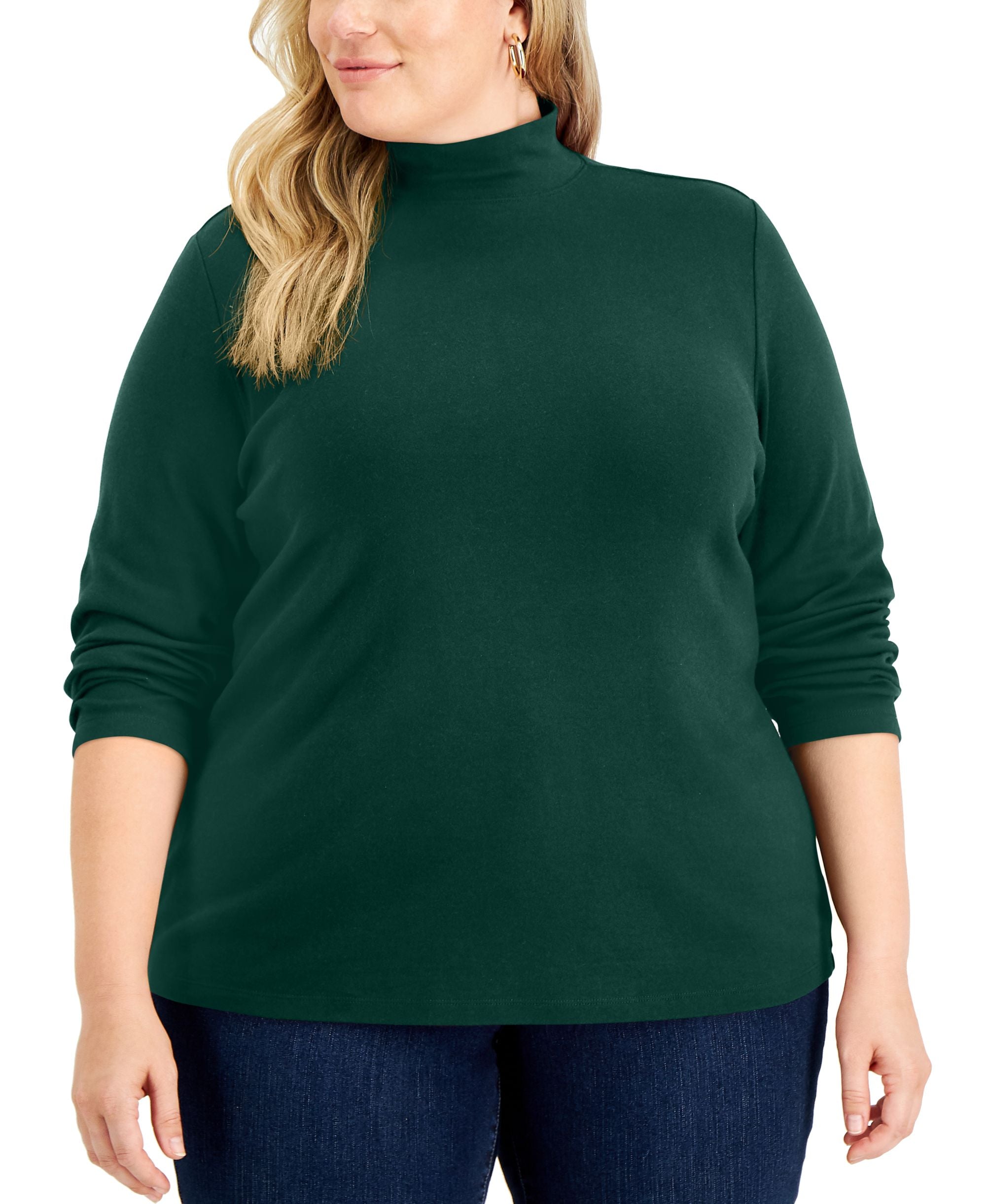 Plus Size Mock-Neck Top