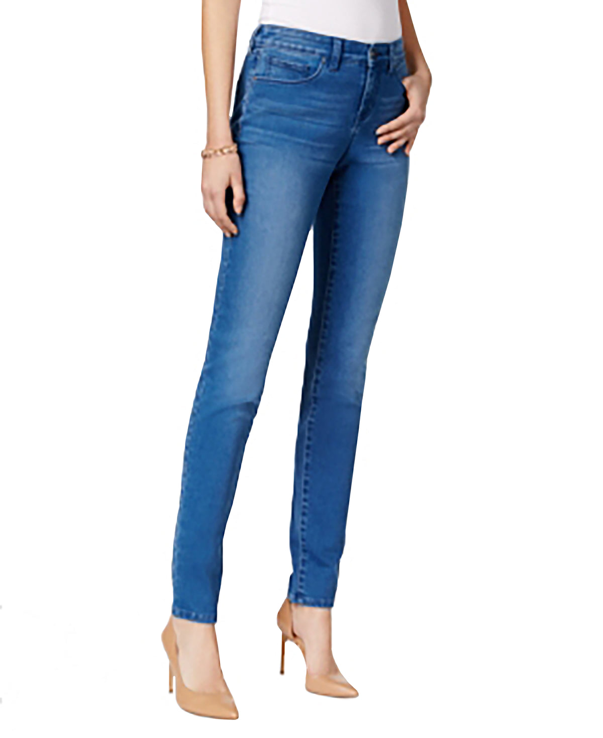 Women's Curvy-Fit Mid-Rise Skinny Jeans, Regular, Short and Long Lengths