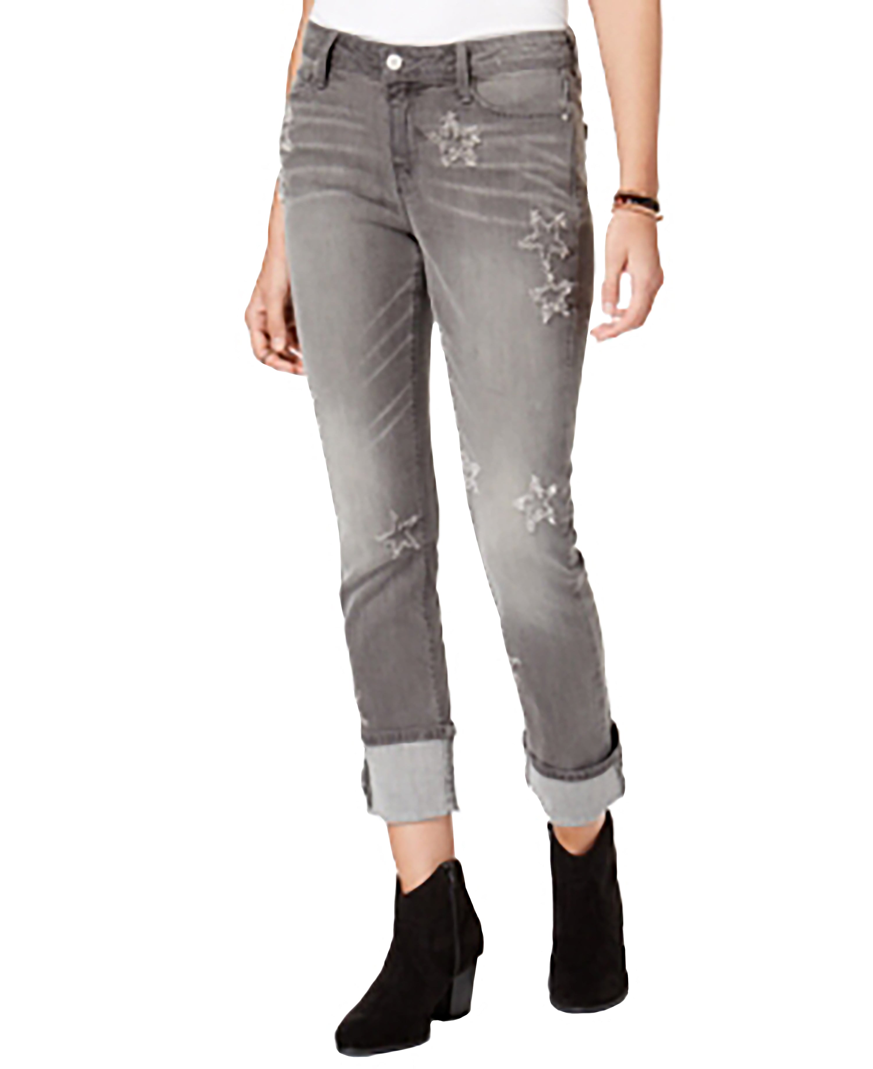 Black Daisy Womens Stretch Kate Straight Leg Jeans O/24 fairbanks