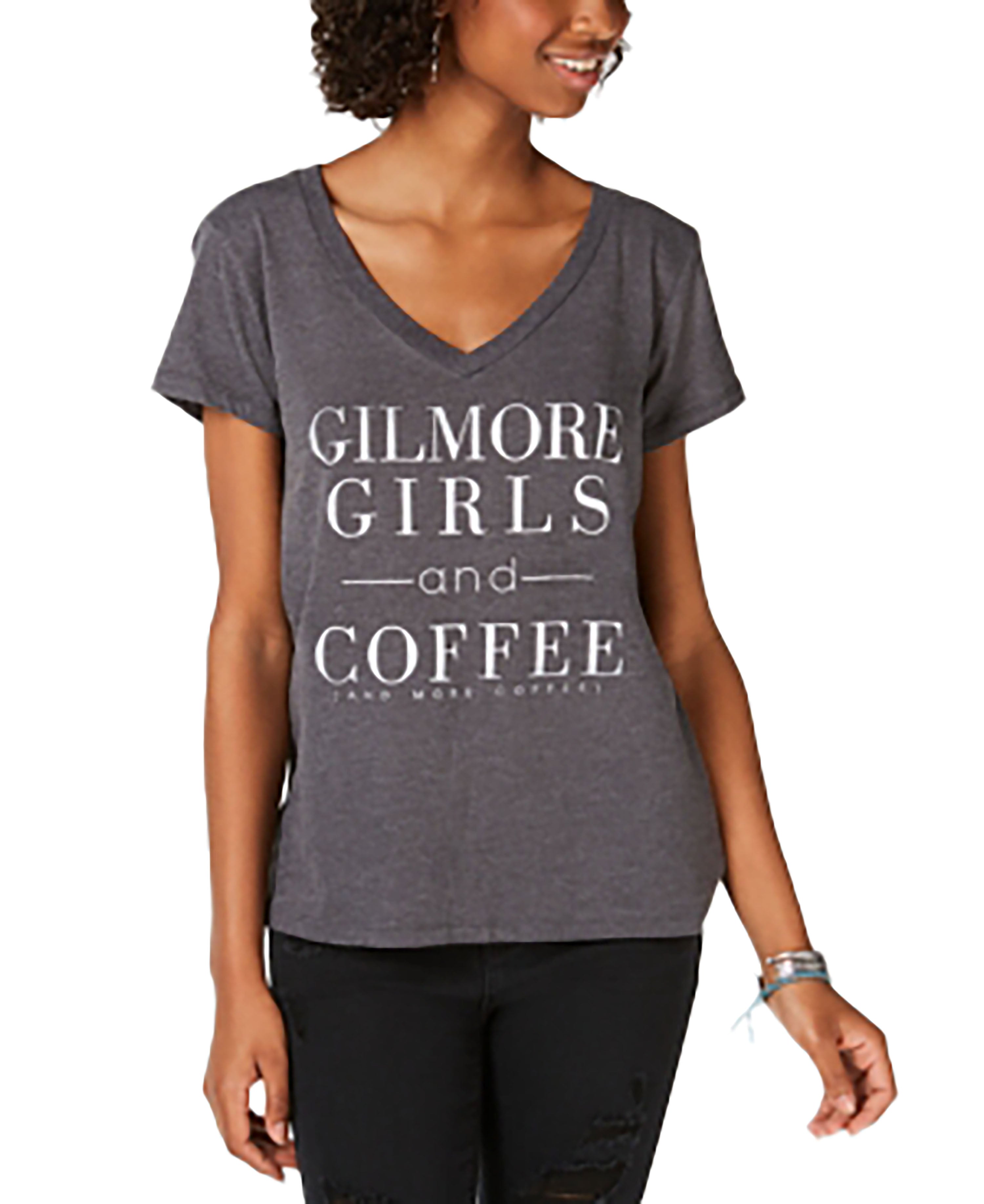 Love Tribe Juniors' Gilmore Girls Coffee Graphic T-Shirt Dark Gray XS