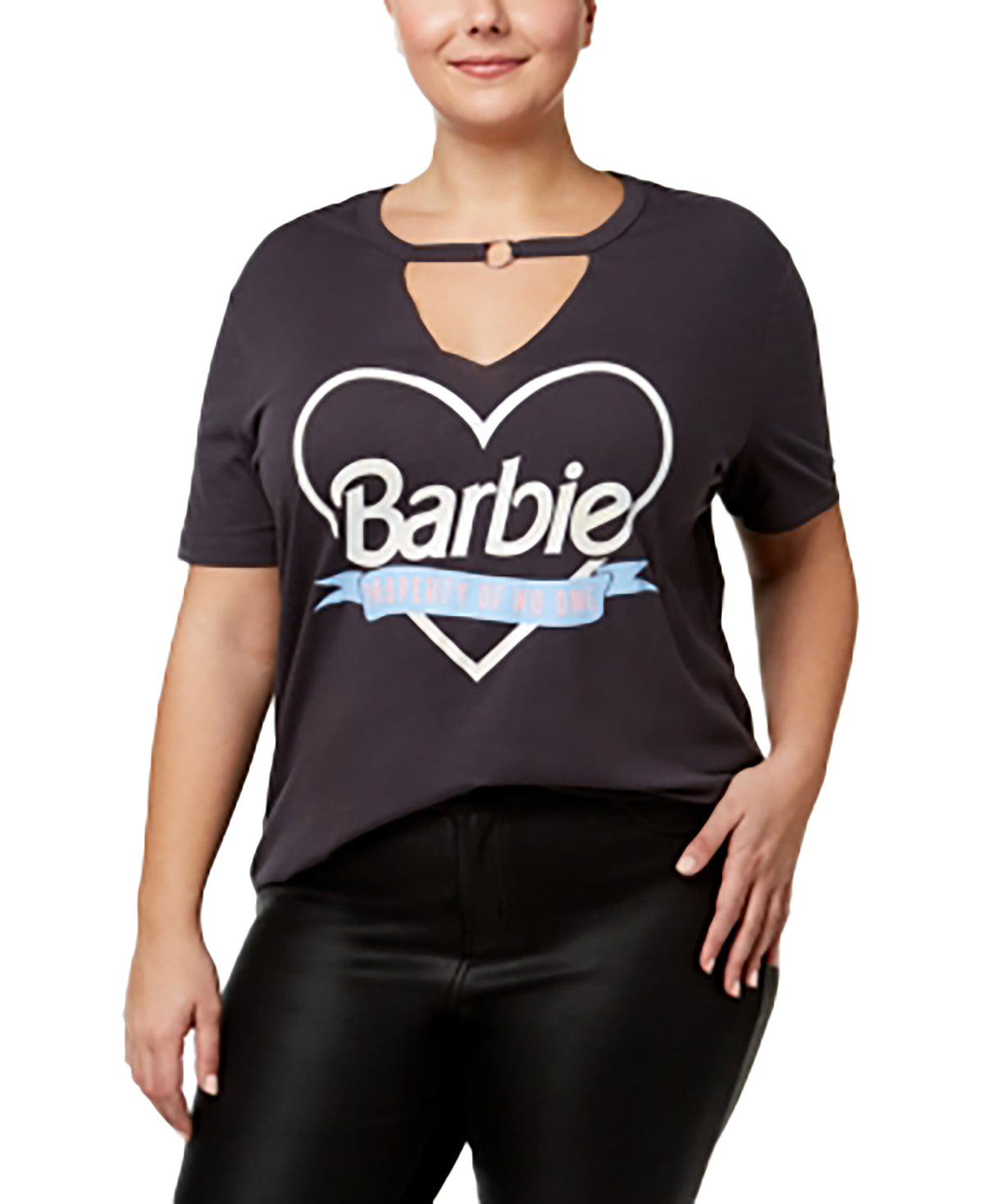 Barbie Womens Plus Choker Graphic T-Shirt Nine Iron 1X