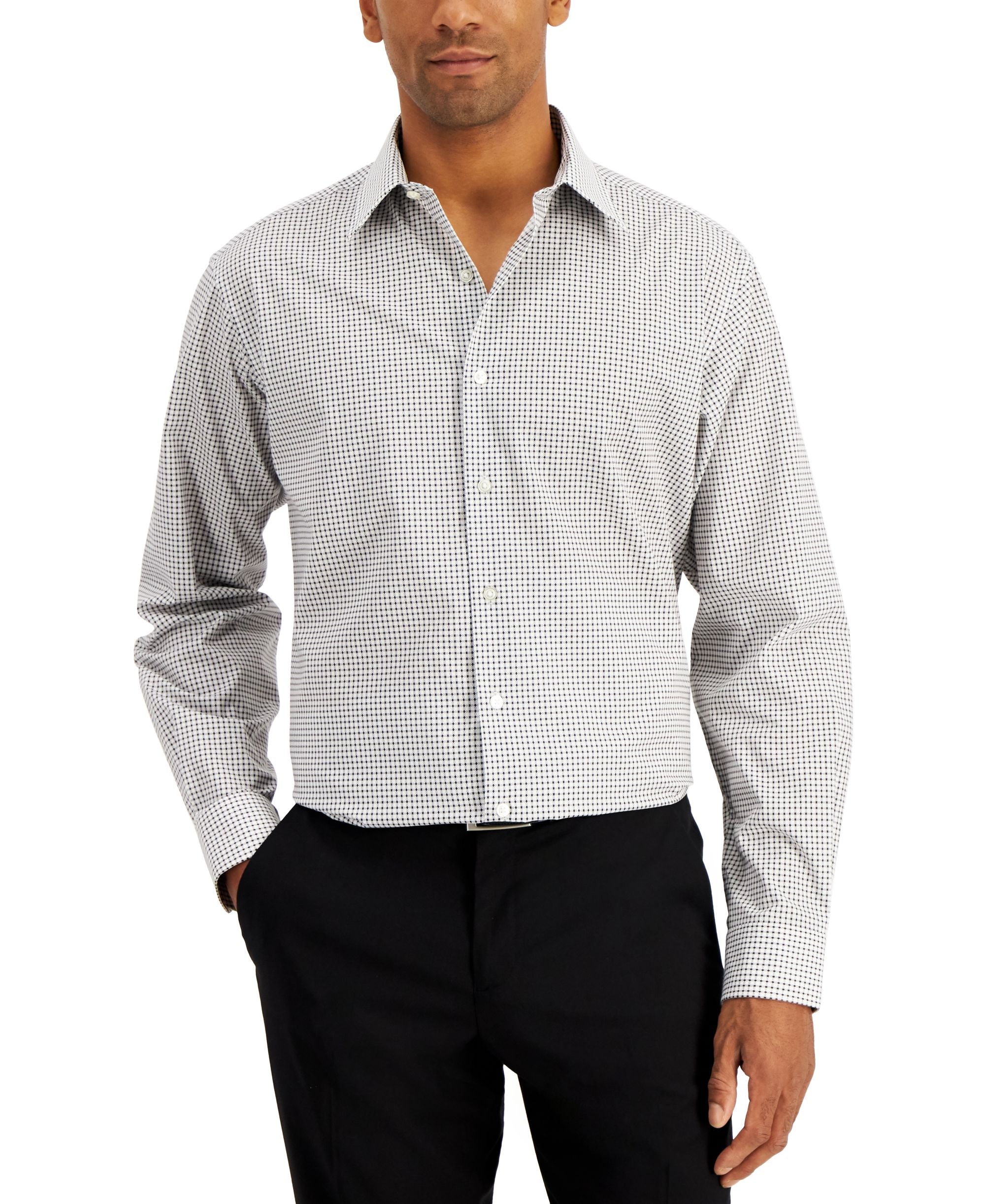 Men's Regular Fit Check Dress Shirt