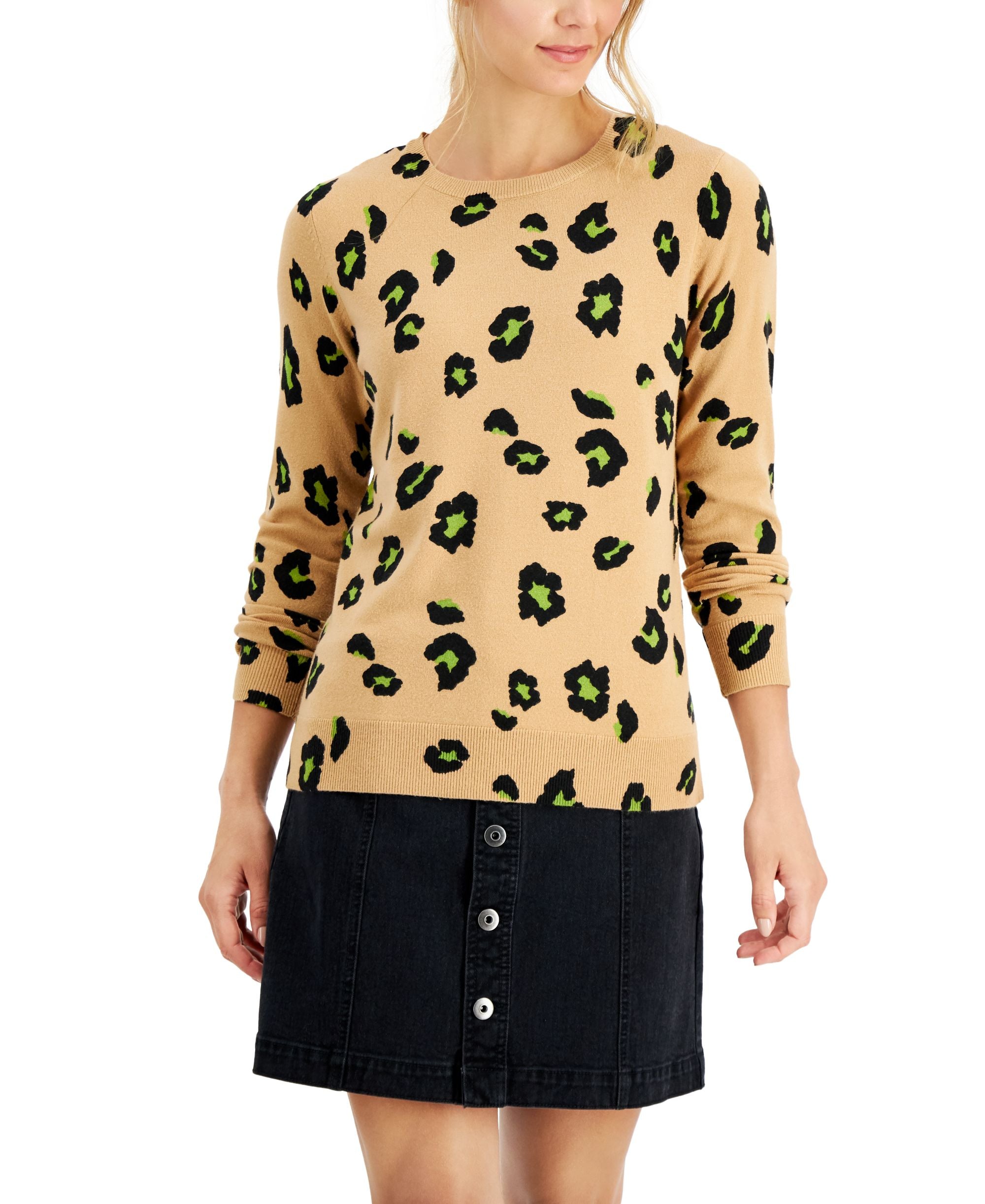 Style & Co Cheetah Print Sweater