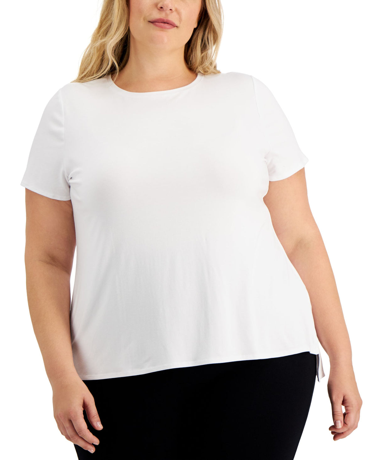Alfani Plus Size Solid T-Shirt