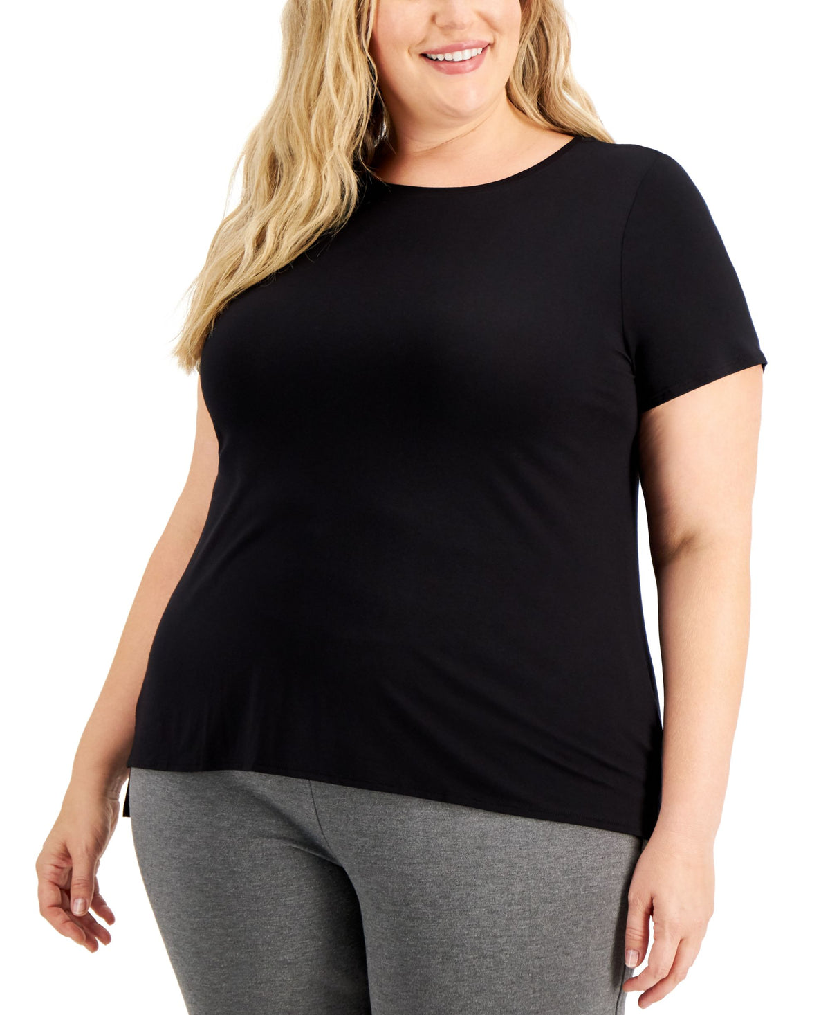 Alfani Plus Size Solid T-Shirt