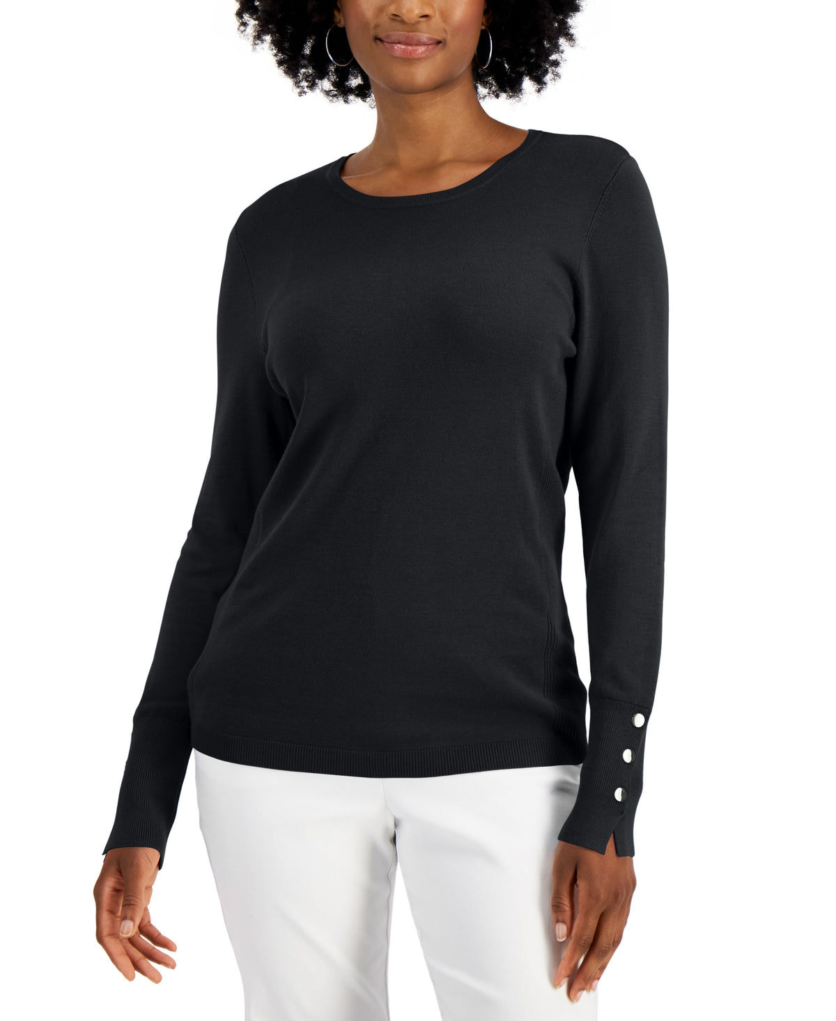 Petite Rivet-Detail Sweater