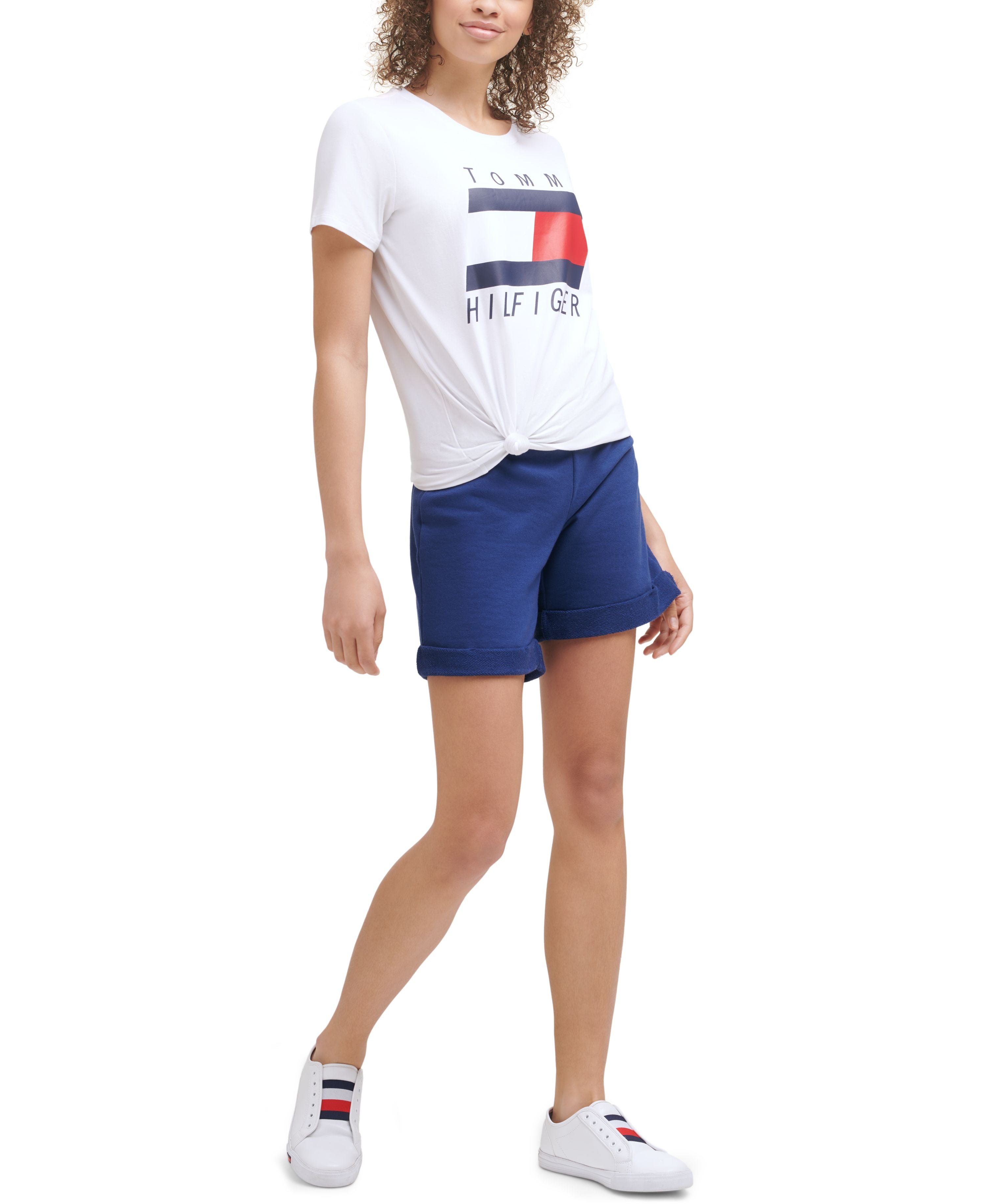 Logo Knot-Front T-Shirt