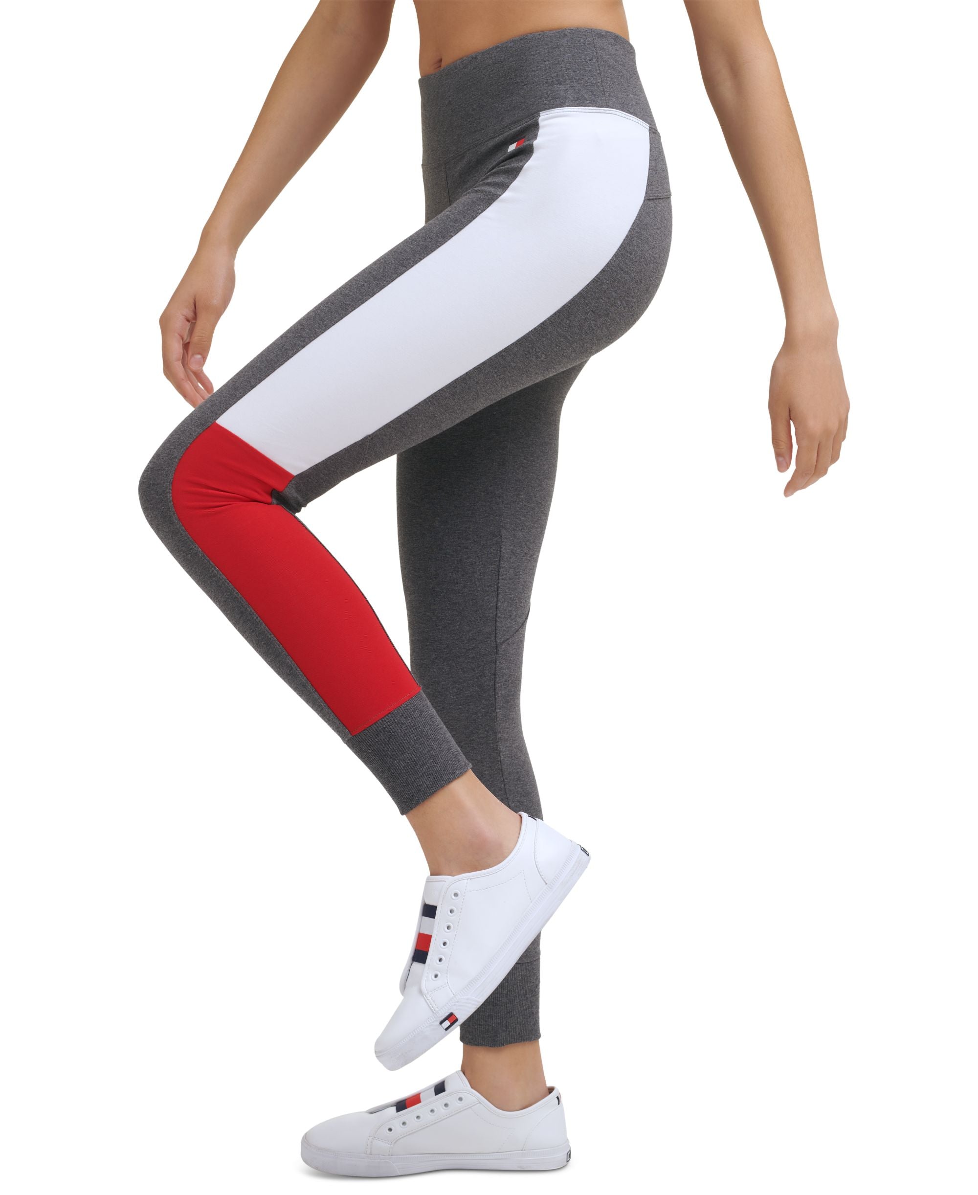 Colorblocked Logo Full Length Leggings