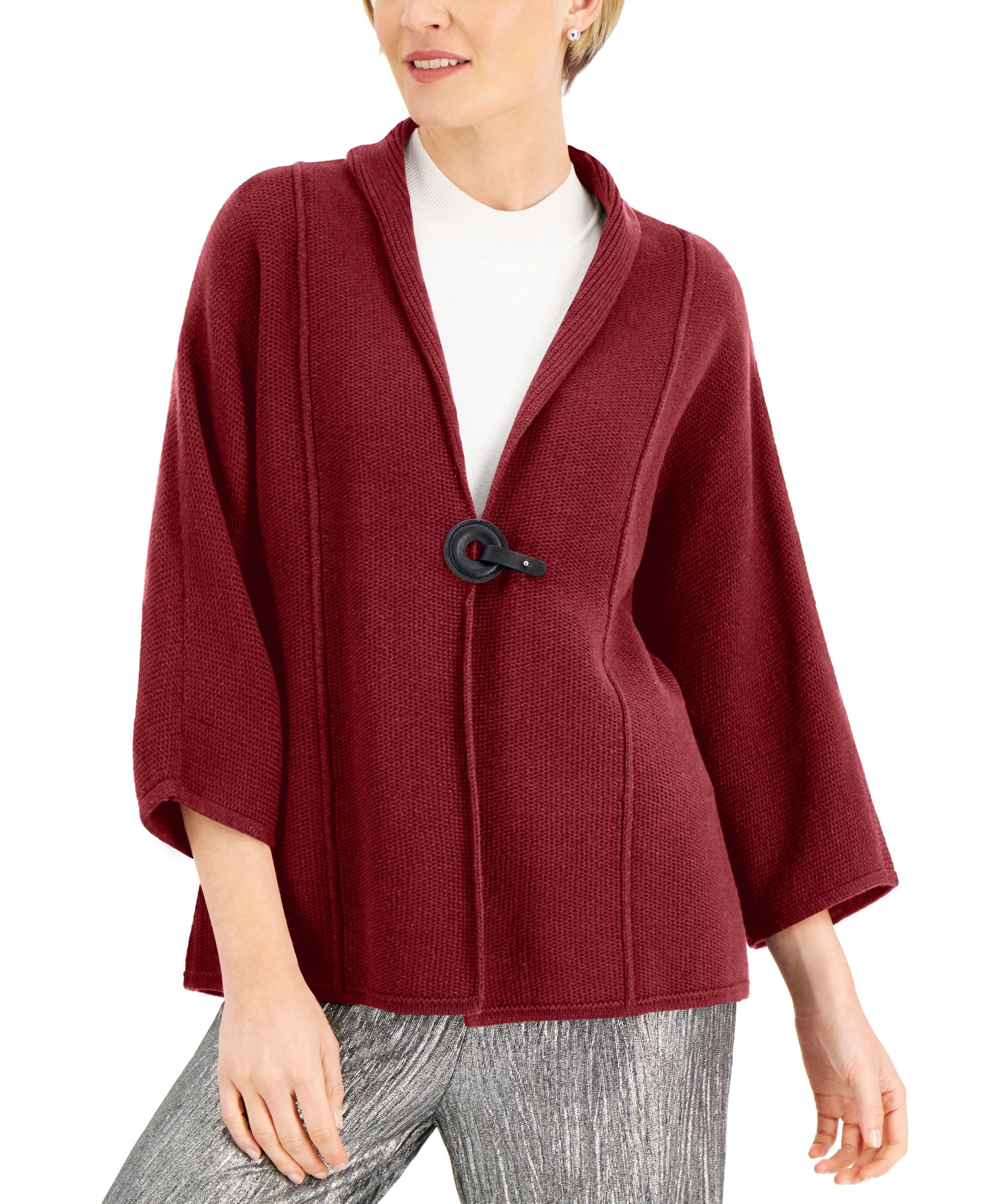 JM Collection Toggle Closure Cardigan