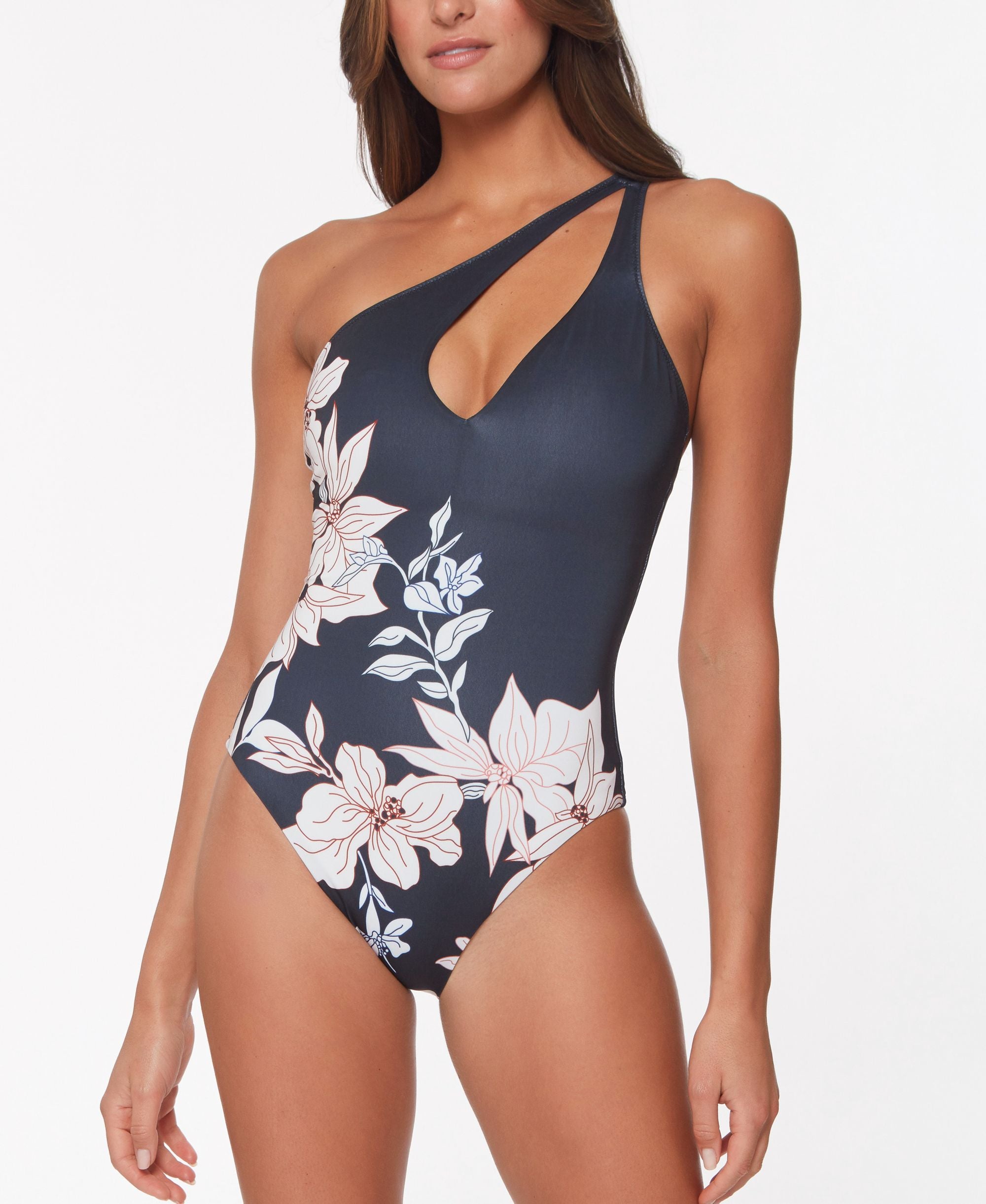Night in the Jungle Asymmetrical One-Piece Swimsuit