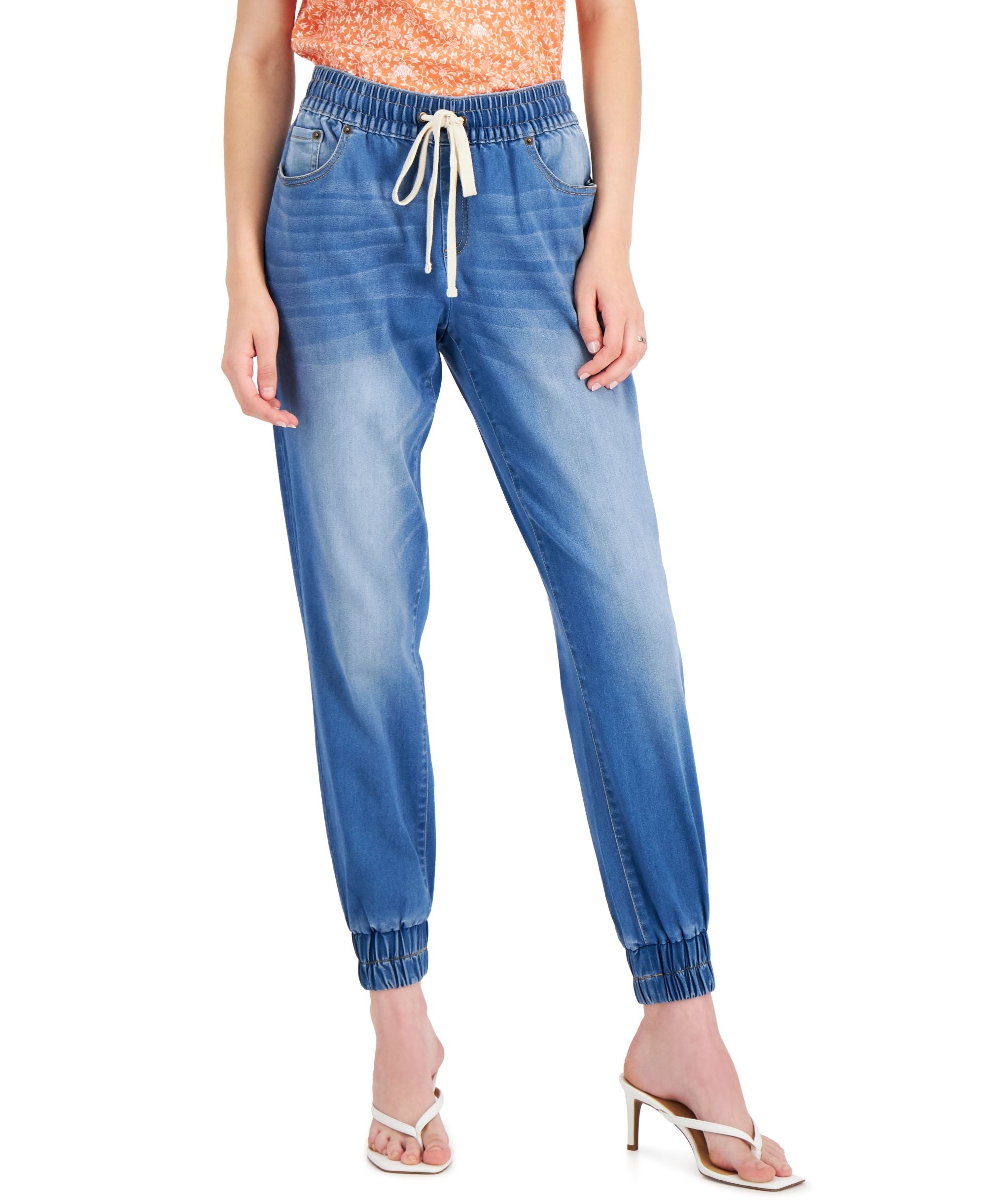 INC International Concepts High Rise Denim Joggers