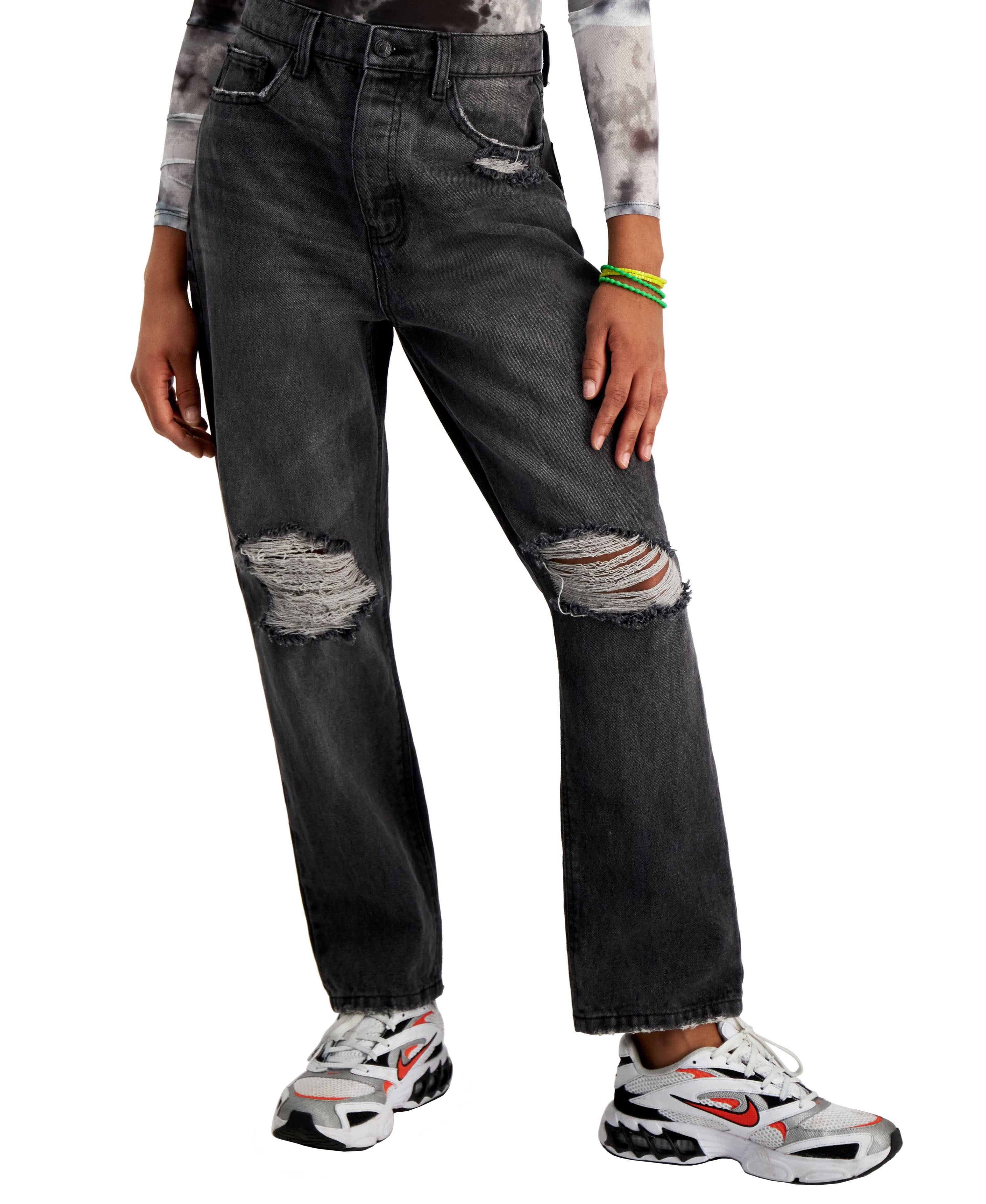 Juniors' 90s Cotton Straight-Leg Jeans